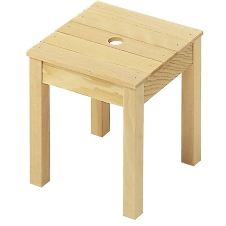 Hocker Beech Buche Holz Massivholz B 25 cm H 25.5 cm