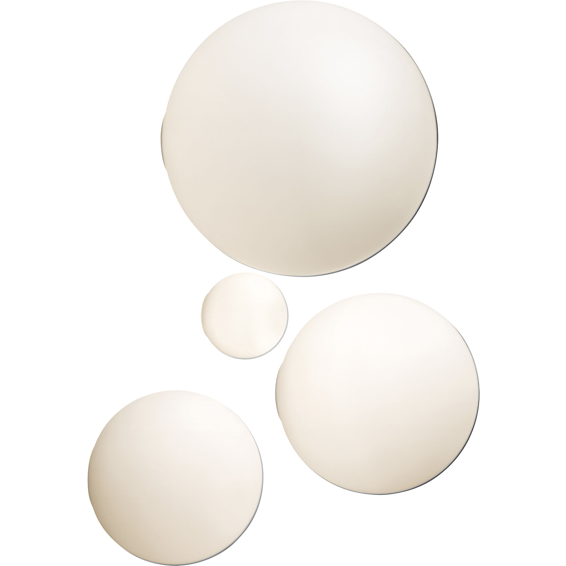 Artemide Designer-Wandlampe Dioscuri weiss Glas Dimmbar B 14 cm