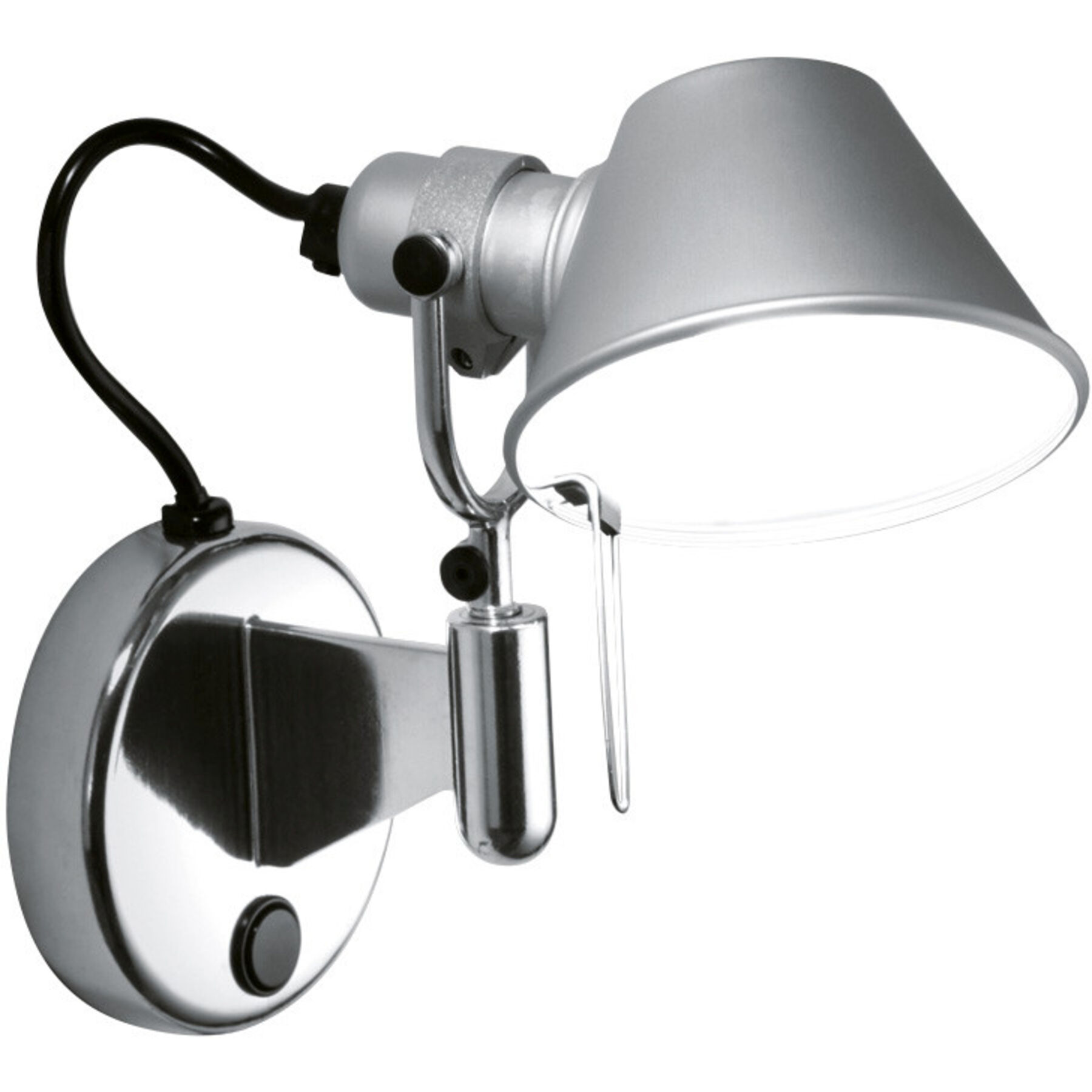 Artemide Designer-Wandlampe Tolomeo Micro alufarbig Aluminium 461 lm - LED - Lichtfarbe: Extra warmweiss - LED Energiesparlampen