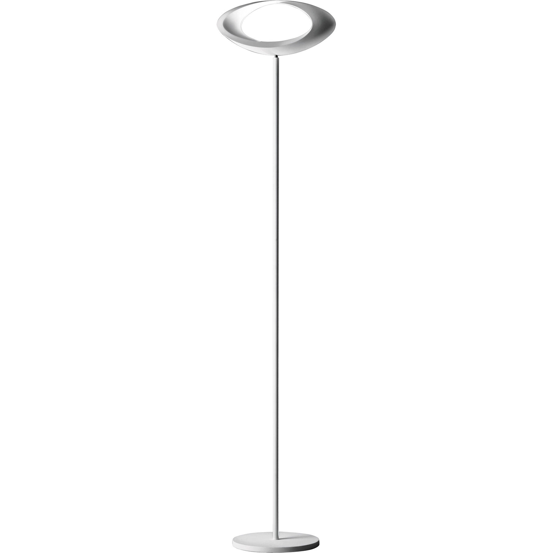 Artemide Designer-Stehlampe Cabildo weiss Aluminium/Stahl 2641 lm Dimmbar H 183 cm - LED - Lichtfarbe: Extra warmweiss - LED Energiesparlampen