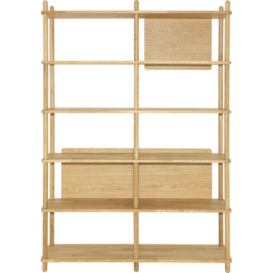 Regal Maura Braun Holz 138 cm 203 cm - Farbe: eiche - Regal