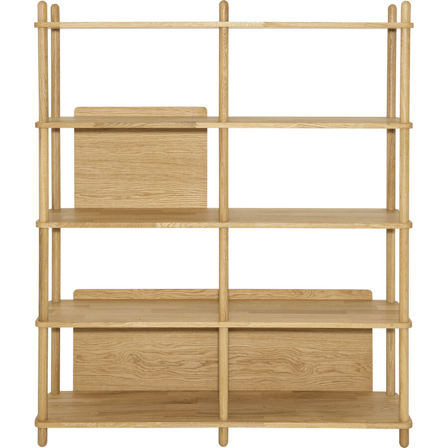 Regal Maura Braun Holz 138 cm 166 cm - Farbe: eiche - Regal