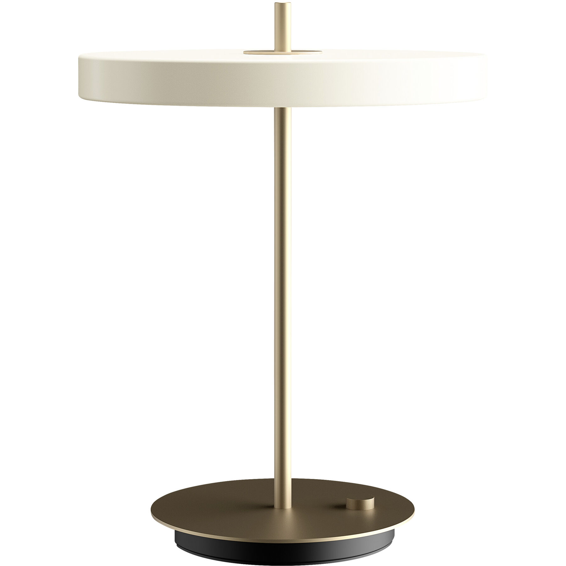 UMAGE Tischlampe Asteria Perlweiss/Gold/Schwarz Aluminium/Stahl/Kunststoff H 41.5 cm 600 lm - LED - Lichtfarbe: Warmweiss - LED Energiesparlampen
