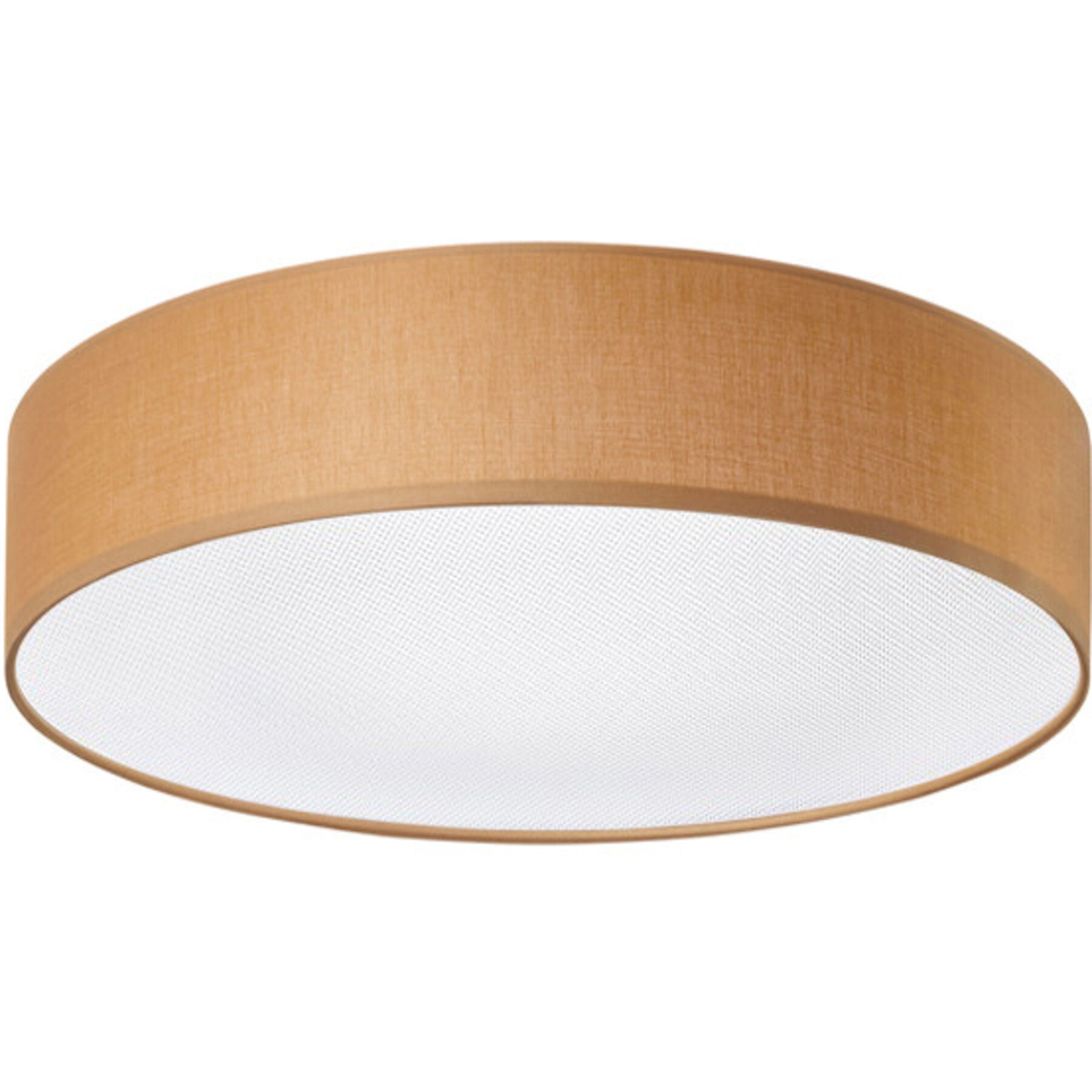 Deckenlampe Noah braun Metall/ Stoff B 60 cm - LED - Lichtfarbe: Neutralweiss - LED Energiesparlampen