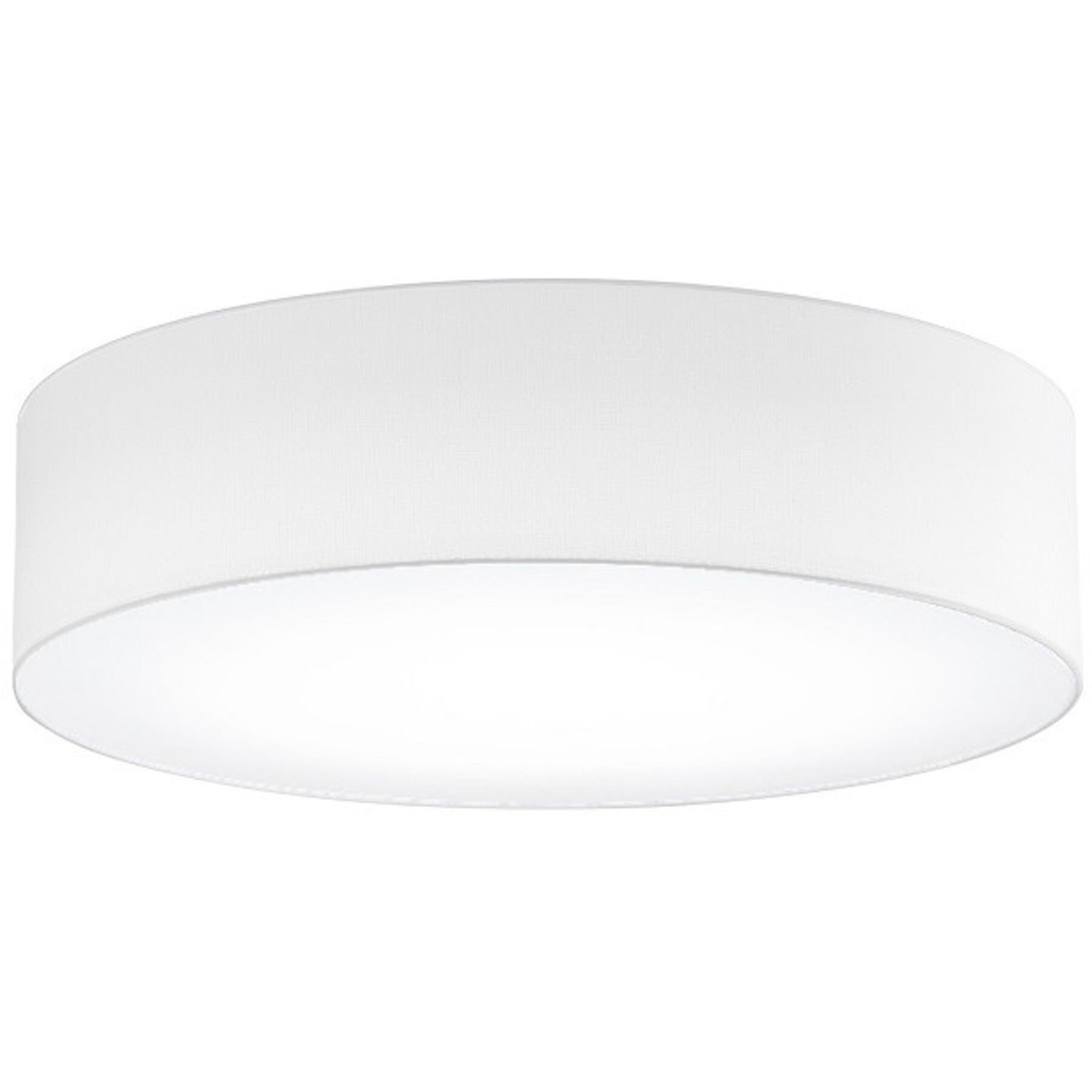 Deckenlampe Noah reinweiss Metall/ Stoff B 60 cm - LED - Lichtfarbe: Warmweiss- LED Energiesparlampe