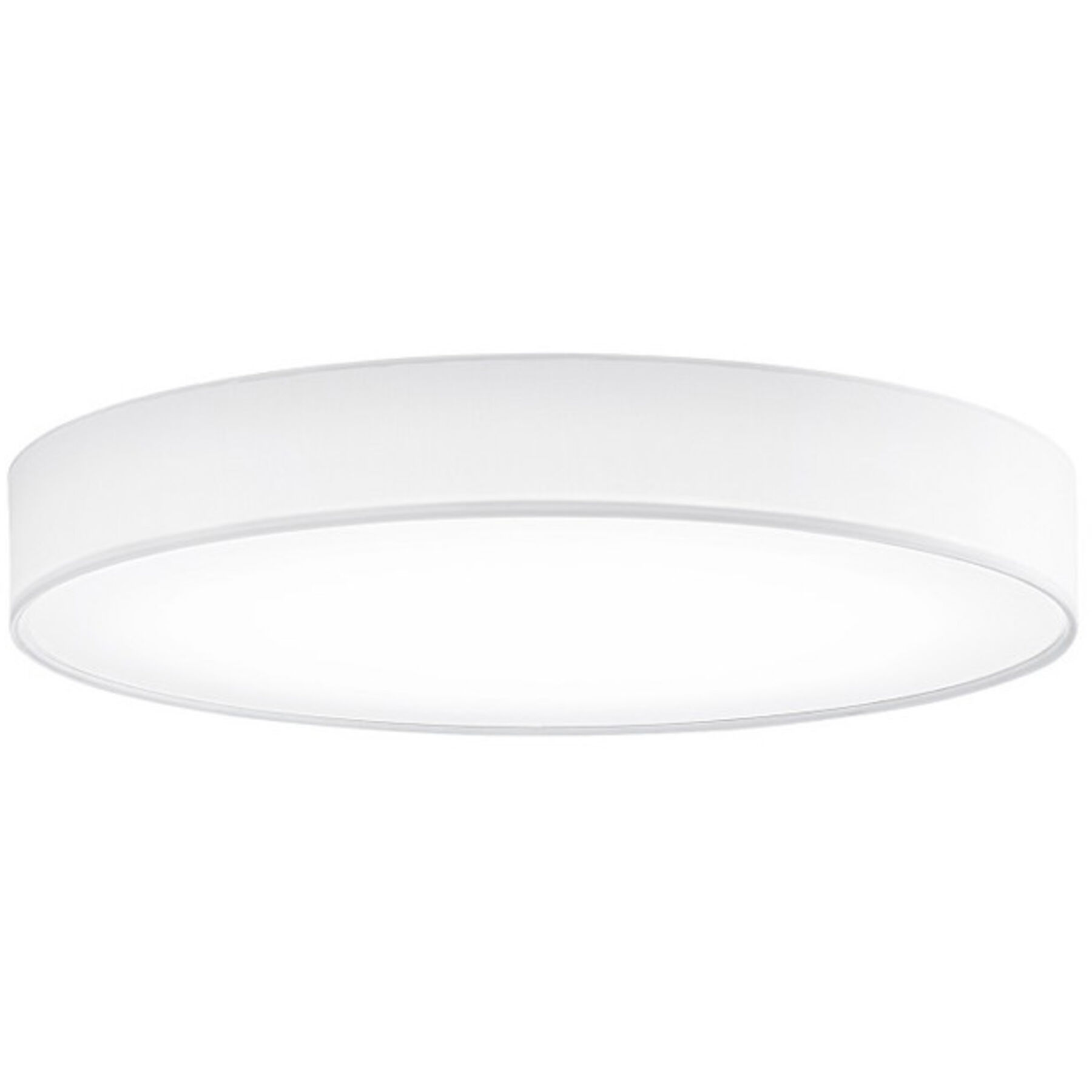 Deckenlampe Noad reinweiss Metall/ Stoff B 60 cm - LED - Lichtfarbe: Warmweiss- LED Energiesparlampe