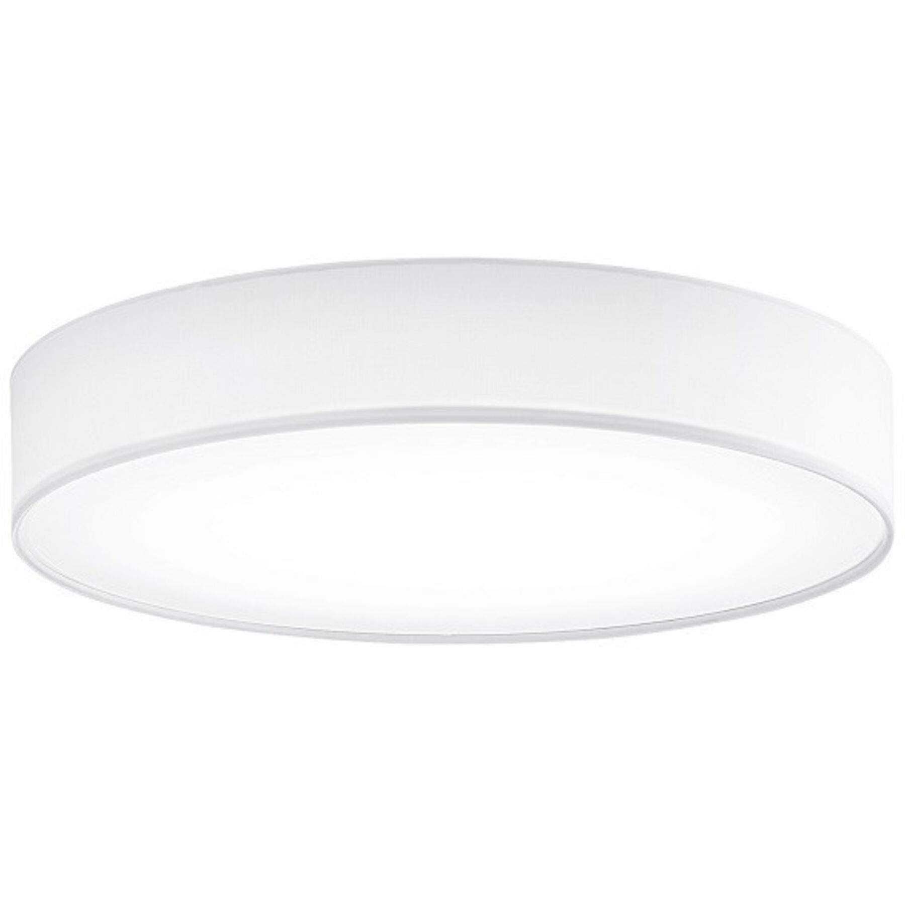 Deckenlampe Noad reinweiss Metall/ Stoff B 50 cm - LED - Lichtfarbe: Warmweiss- LED Energiesparlampe