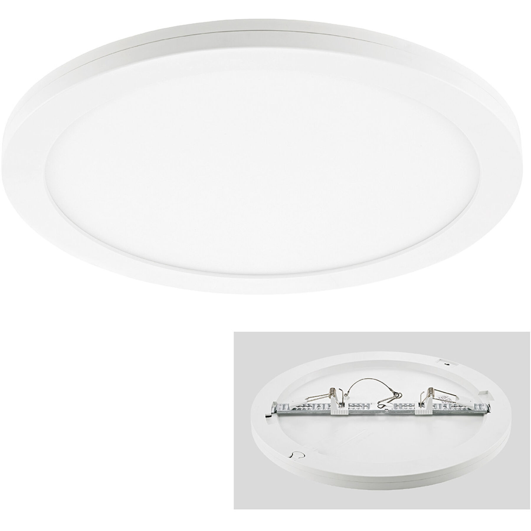 Deckenlampe Apache weiss Acrylglas 1700 lm B 23 cm - LED - Lichtfarbe: Warmweiss - Tageslichtweiss - LED Energiesparlampen