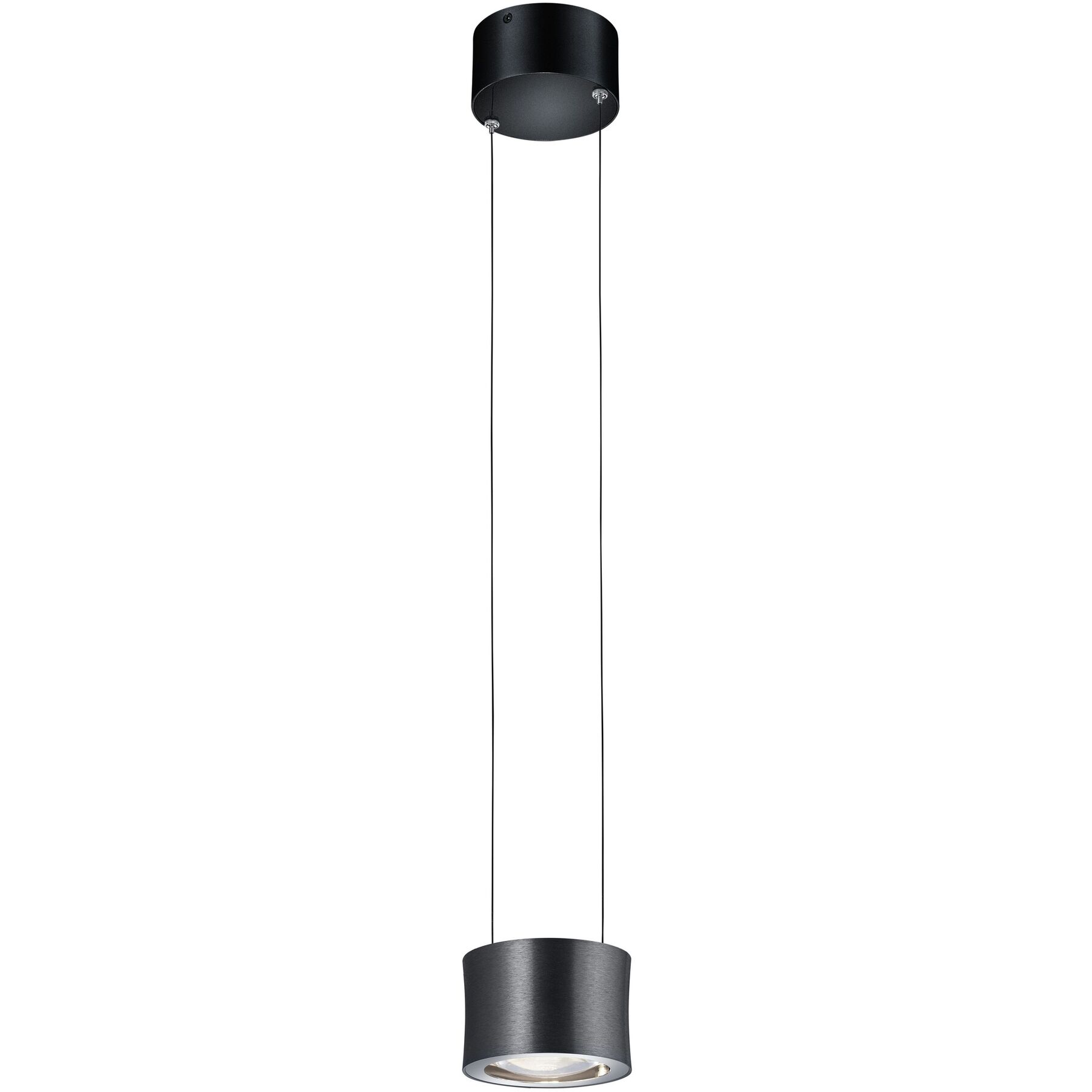 Bankamp Designer-Pendellampe Impulse Anthrazit eloxiert Metall 600 lm Dimmbar B 12 cm - LED - Lichtfarbe: Extra warmweiss- LED Energiesparlampe