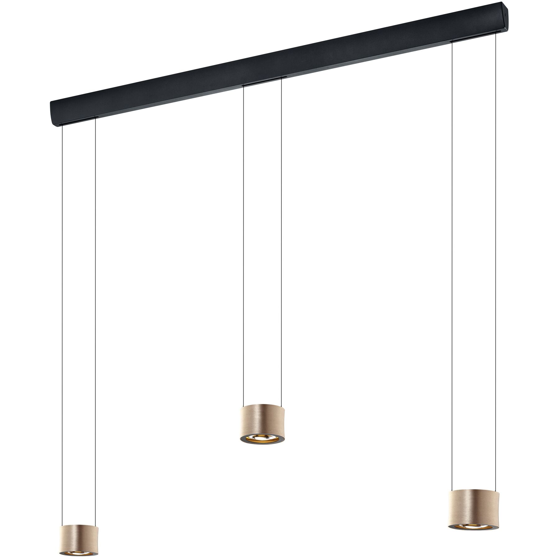 Bankamp Designer-Pendellampe Impulse Rose/Gold eloxiert Metall 1800 lm Dimmbar B 12 cm - LED - Lichtfarbe: Extra warmweiss - LED Energiesparlampen