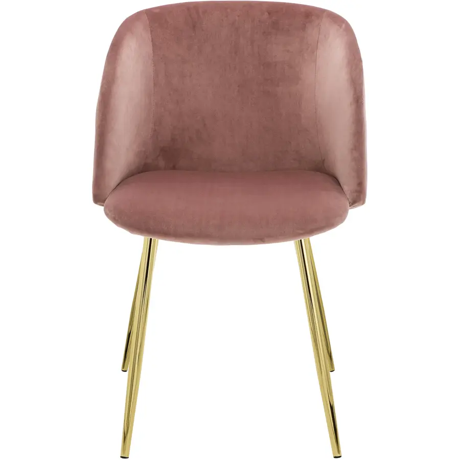 Stilvoller Schalenstuhl Yves Stoff rosa