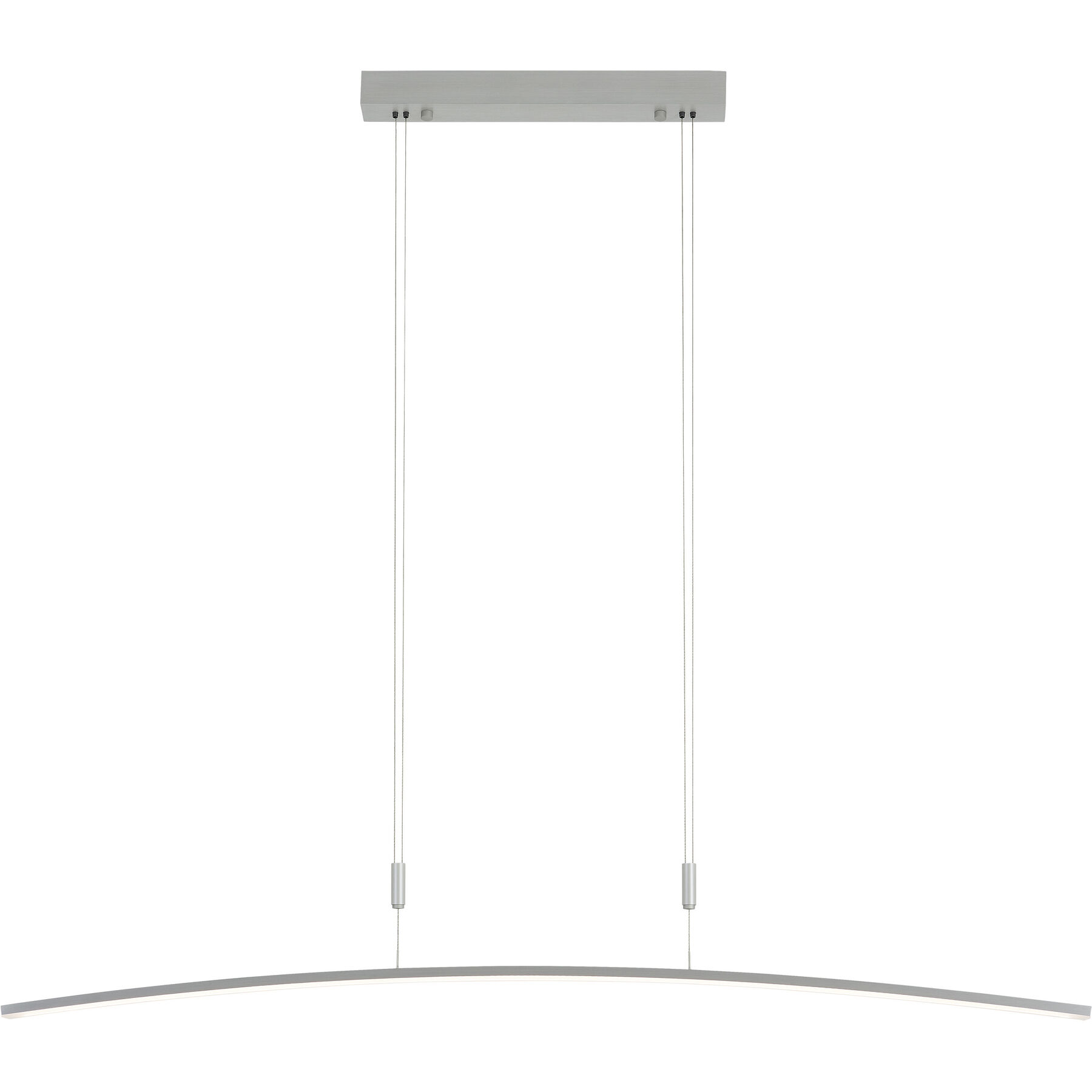 Bopp Pendellampe Divine Silber Aluminium 2875 lm Dimmbar B 120 cm - LED - Lichtfarbe: Extra warmweiss - Helles Neutralweiss- LED Energiesparlampe