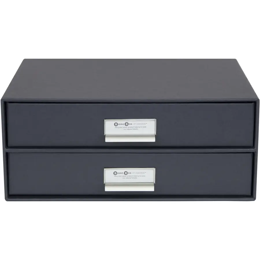 Schubladenbox Bigso Box dunkelgrau Papier/Metall B 33.5 cm T 25.5 cm
