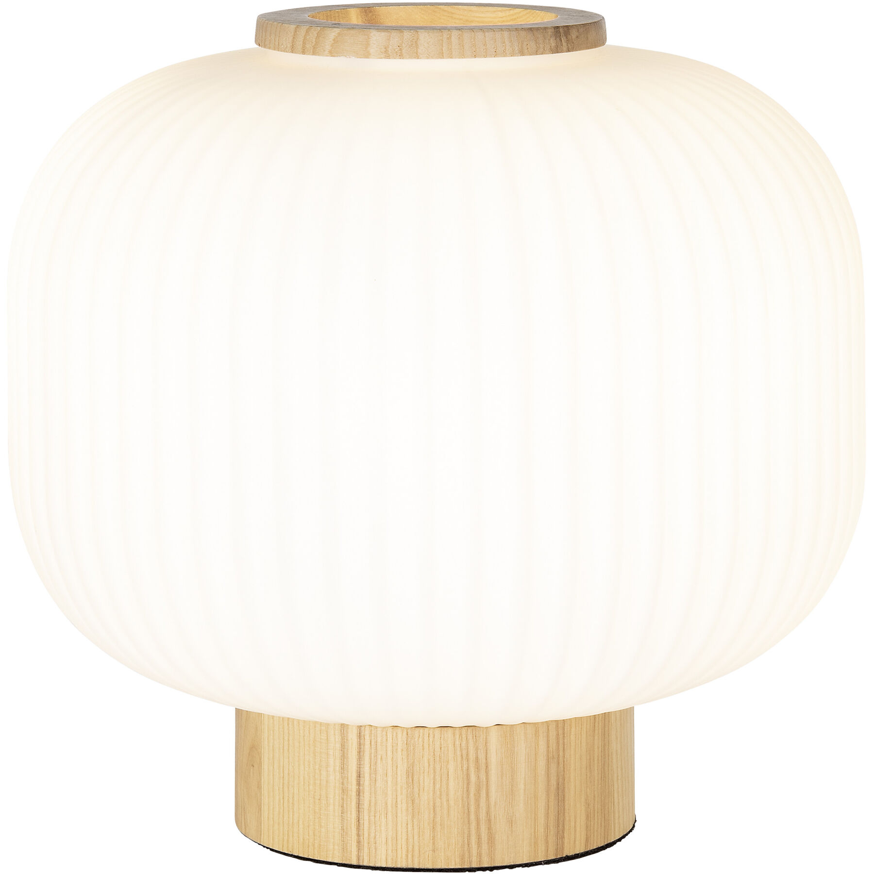 Tischlampe Thie weiss, holz Metall/Glas H 24.5 cm