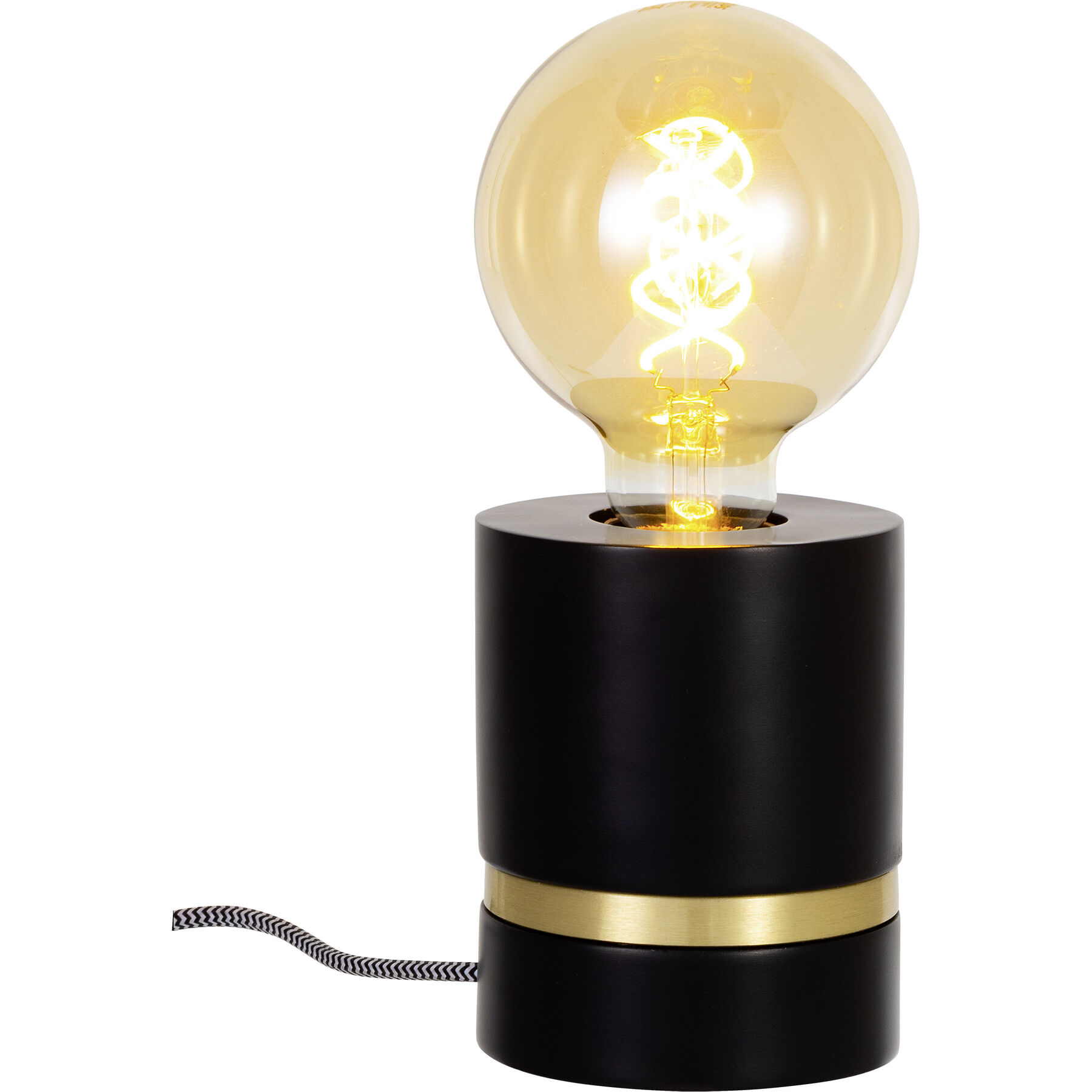 Tischlampe Cveeta schwarz-gold Metall H 11 cm