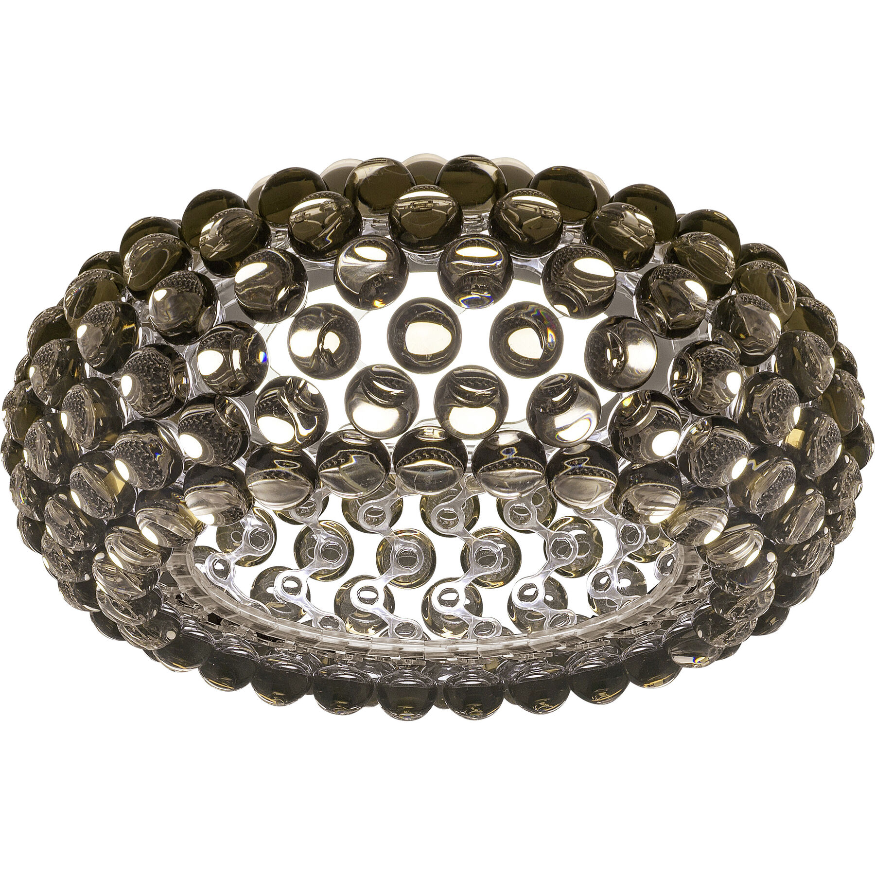 Foscarini Deckenlampe Caboche Grau Kunststoff 50 cm 19 cm - LED - Lichtfarbe: Extra warmweiss- LED Energiesparlampe