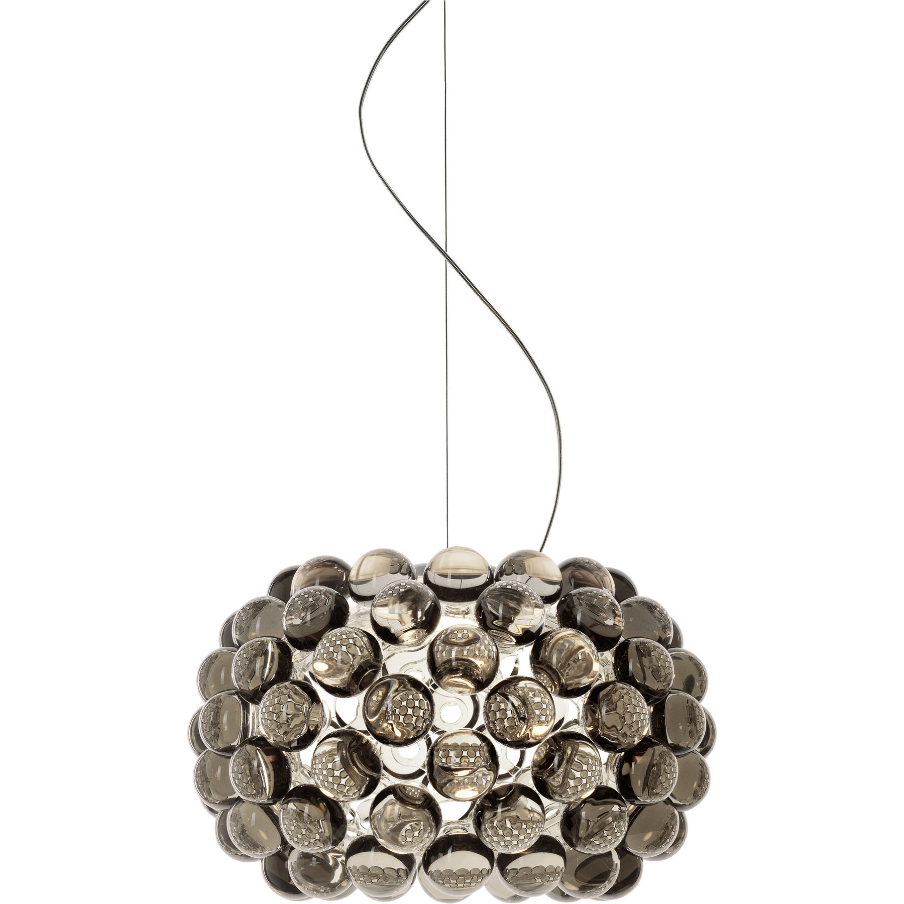 Foscarini Pendellampe Caboche grau Kunststoff 1000 lm B 31 cm - LED - Lichtfarbe: Extra warmweiss- LED Energiesparlampe