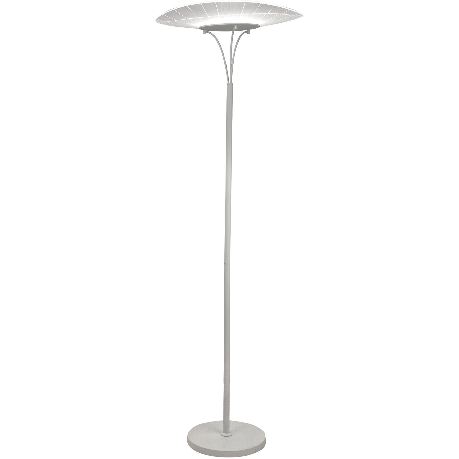 Stehlampe Arber weiss Metall/Methacrylat 2180 lm Dimmbar H 175 cm - LED - Lichtfarbe: Warmweiss - LED Energiesparlampen