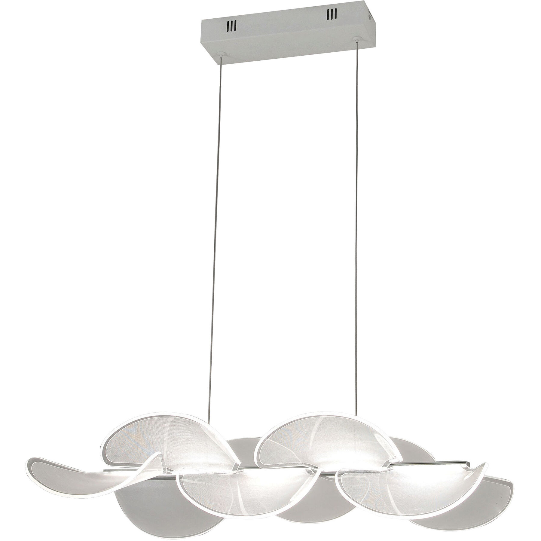 Pendellampe Capito weiss Metall/Methacrylat 4000 lm B 62 cm - LED - Lichtfarbe: Warmweiss- LED Energiesparlampe