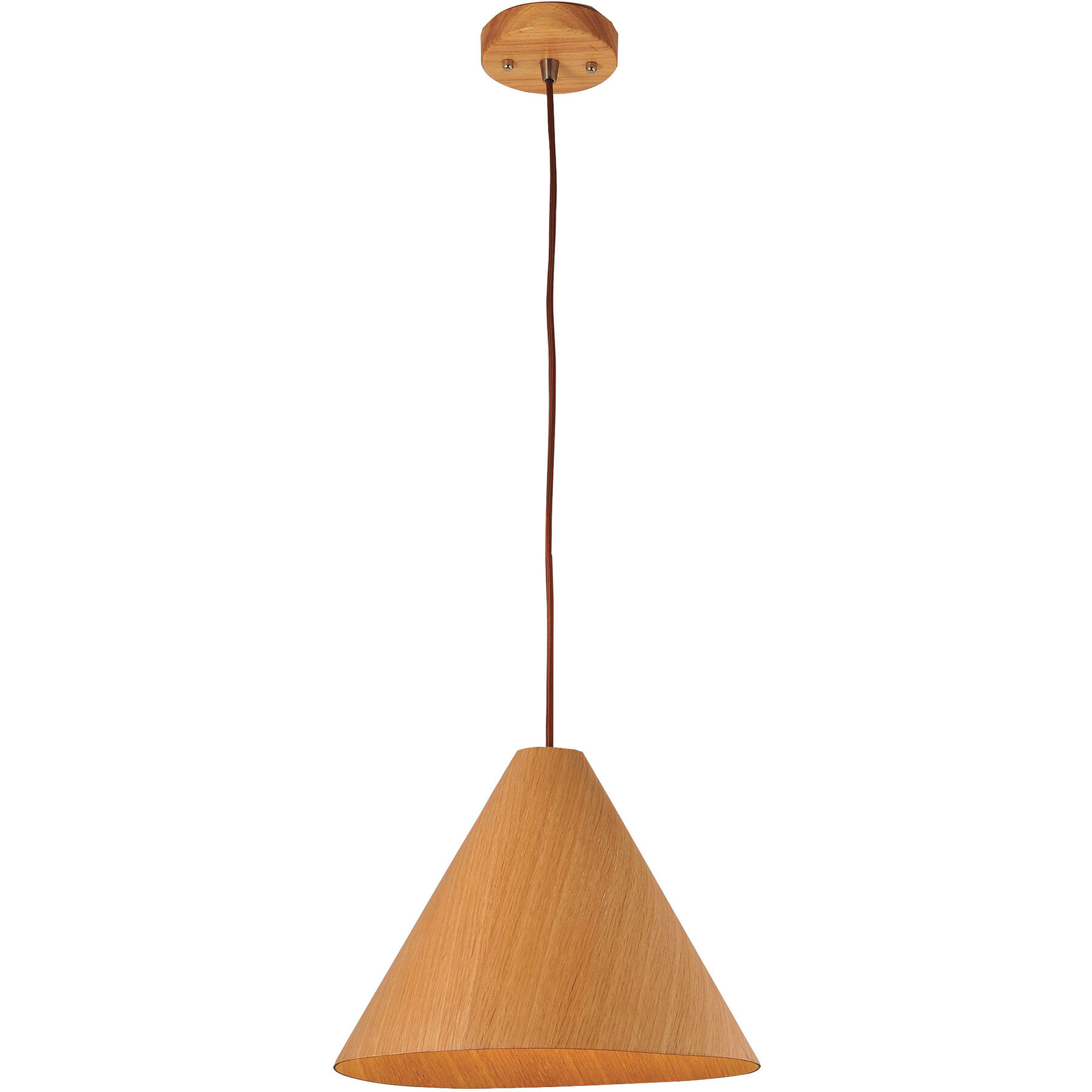 Pendellampe Pireva eiche Holz/Metall
