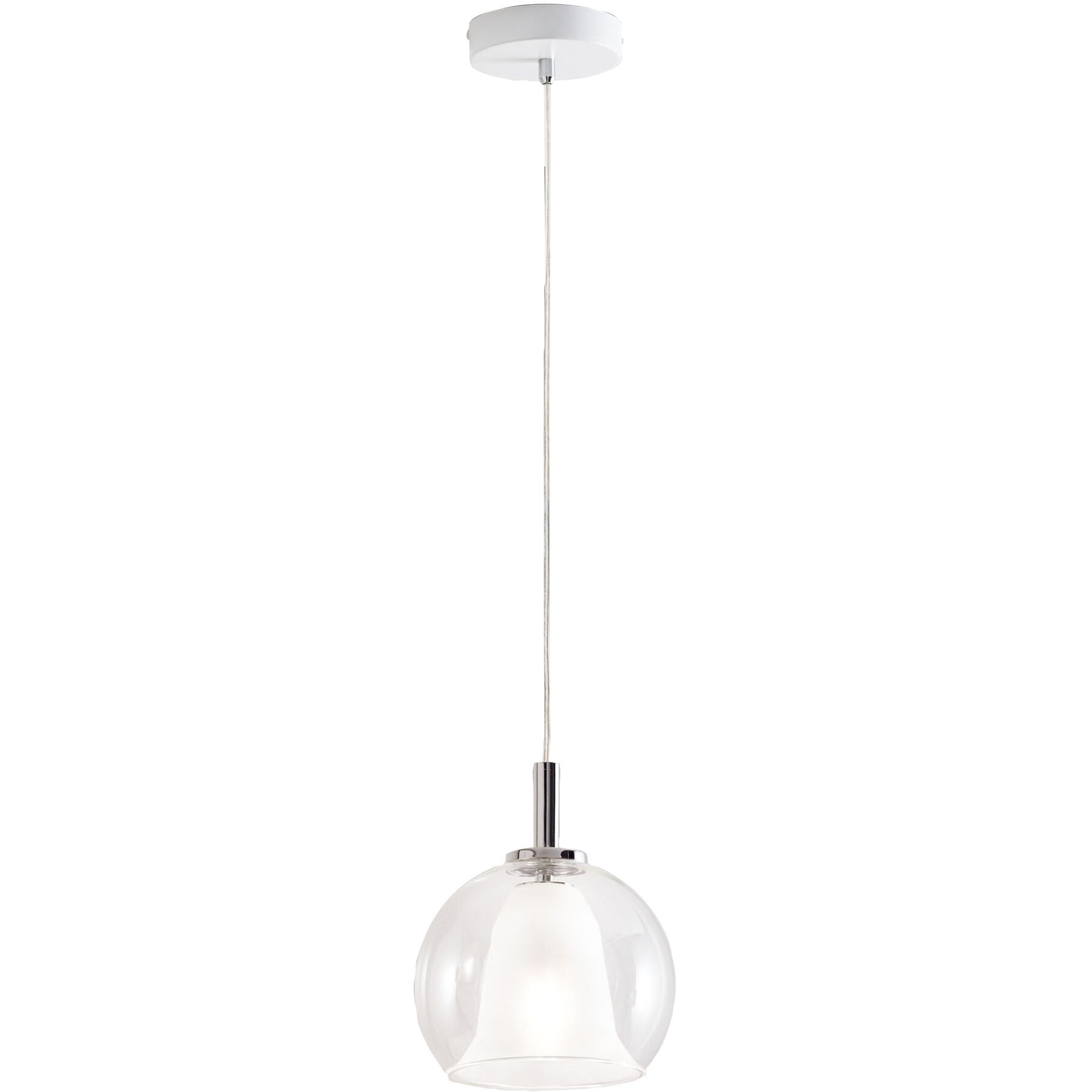 Pendellampe Aby transparent Metall/Glas