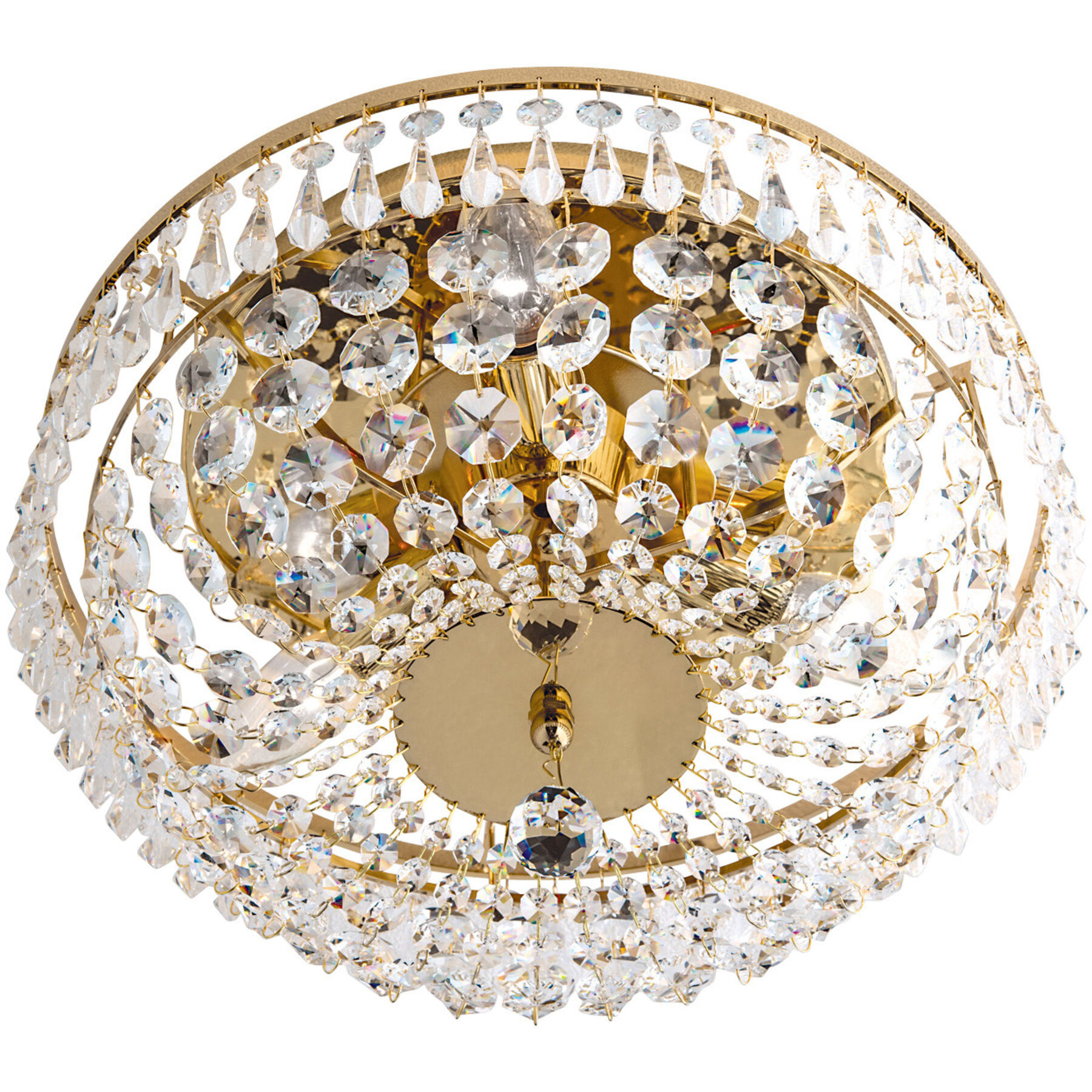 Briamond Deckenlampe Sheraton gold Messing/Kristall B 35 cm