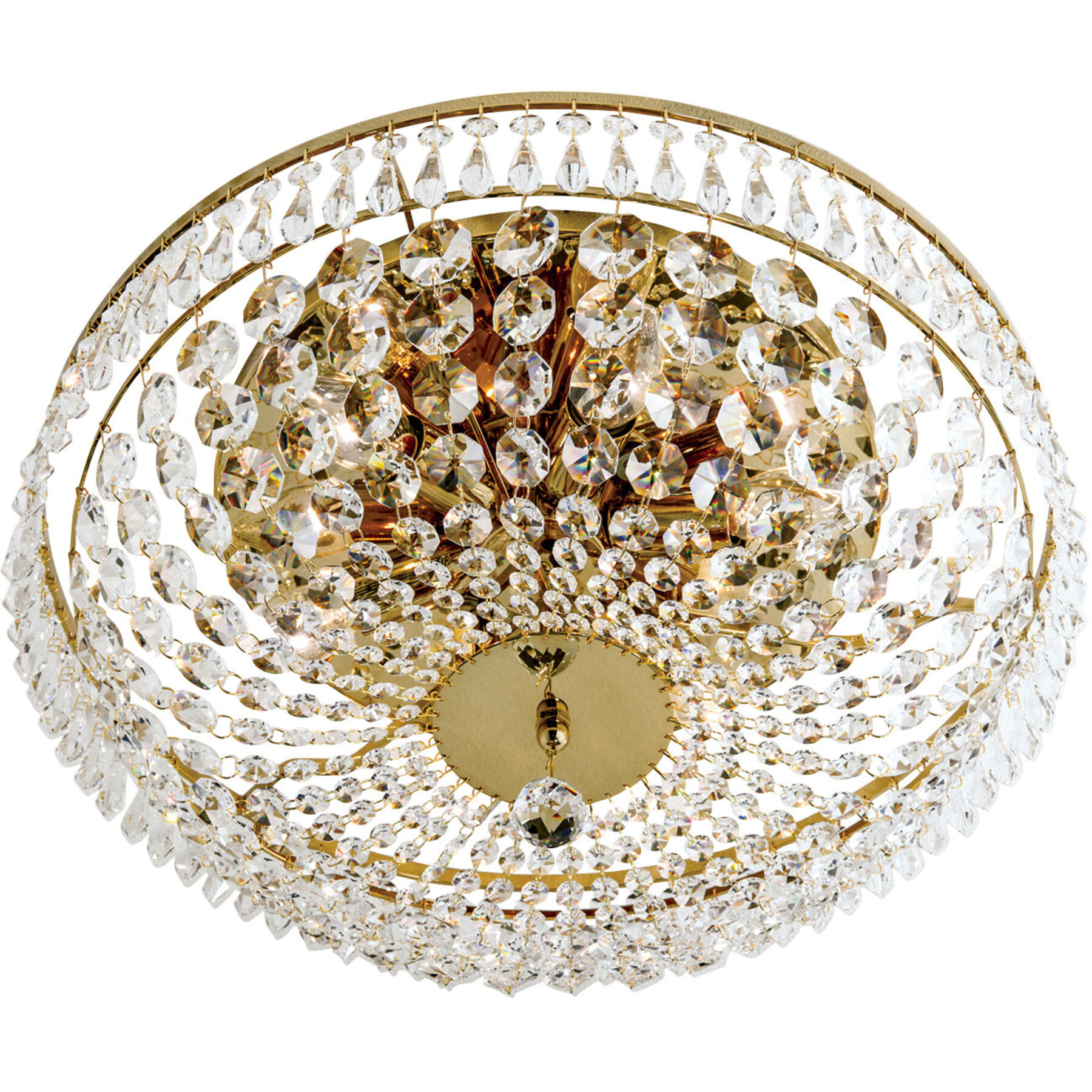 Briamond Deckenlampe Sheraton gold Messing/Kristall B 45 cm