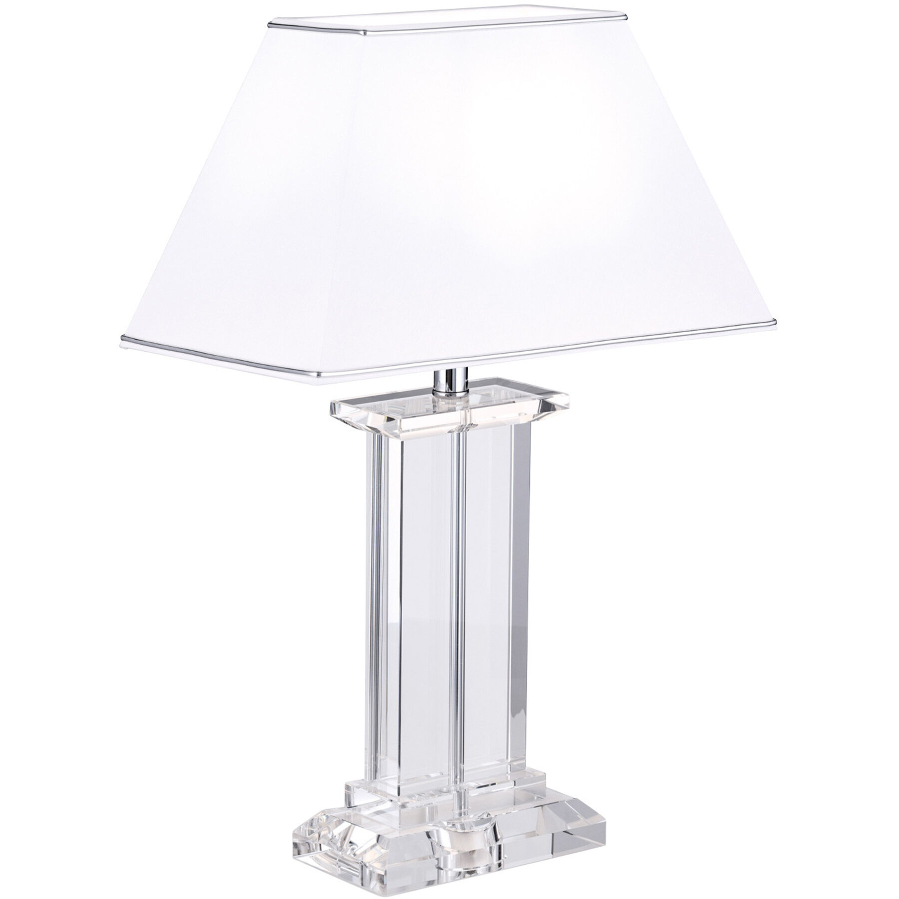 Briamond Tischlampe Veronique chrom K9 Kristall/Stoff H 55 cm