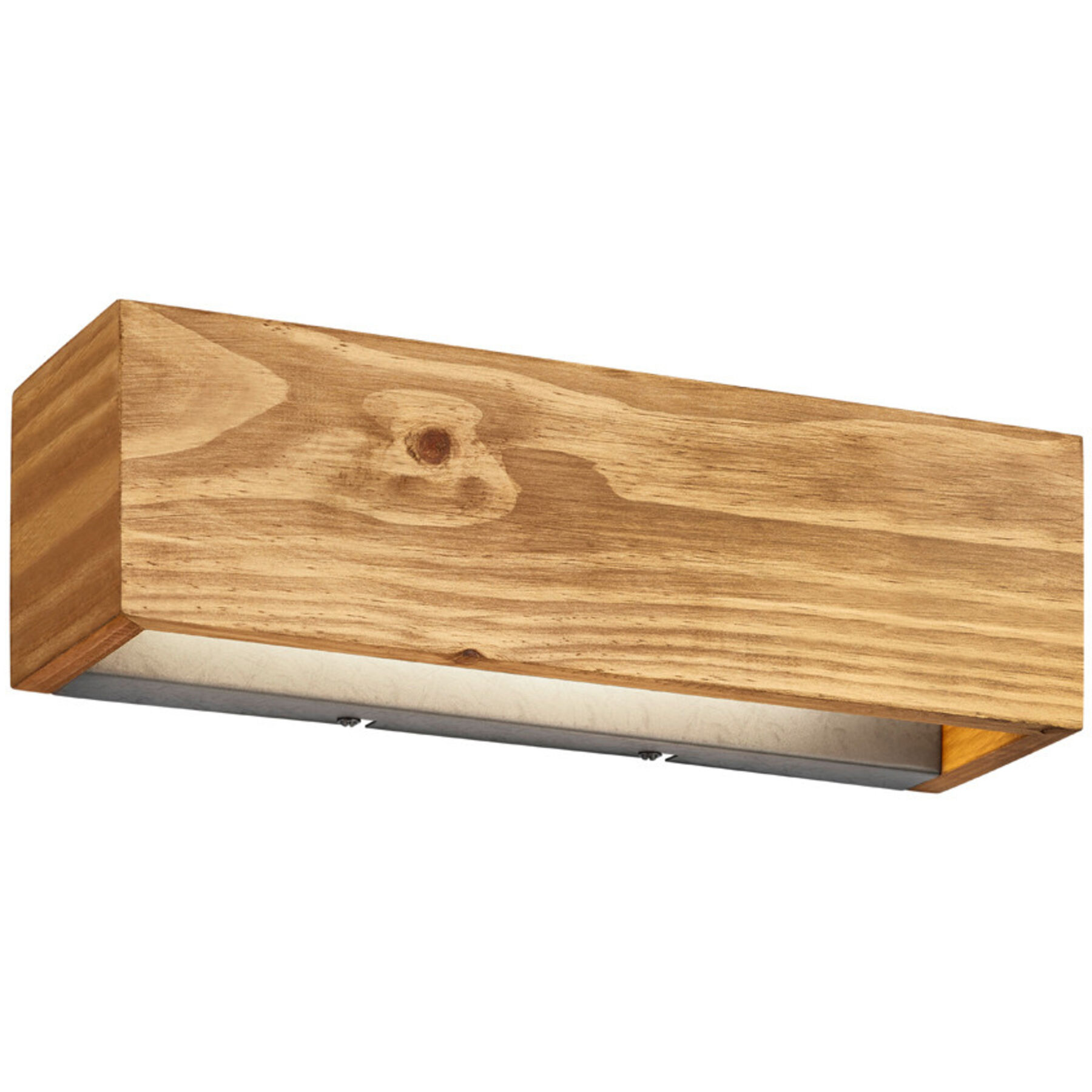 Wandlampe Nerko holzfarben Holz 1500 lm Dimmbar B 37 cm - LED - Lichtfarbe: Warmweiss - LED Energiesparlampen