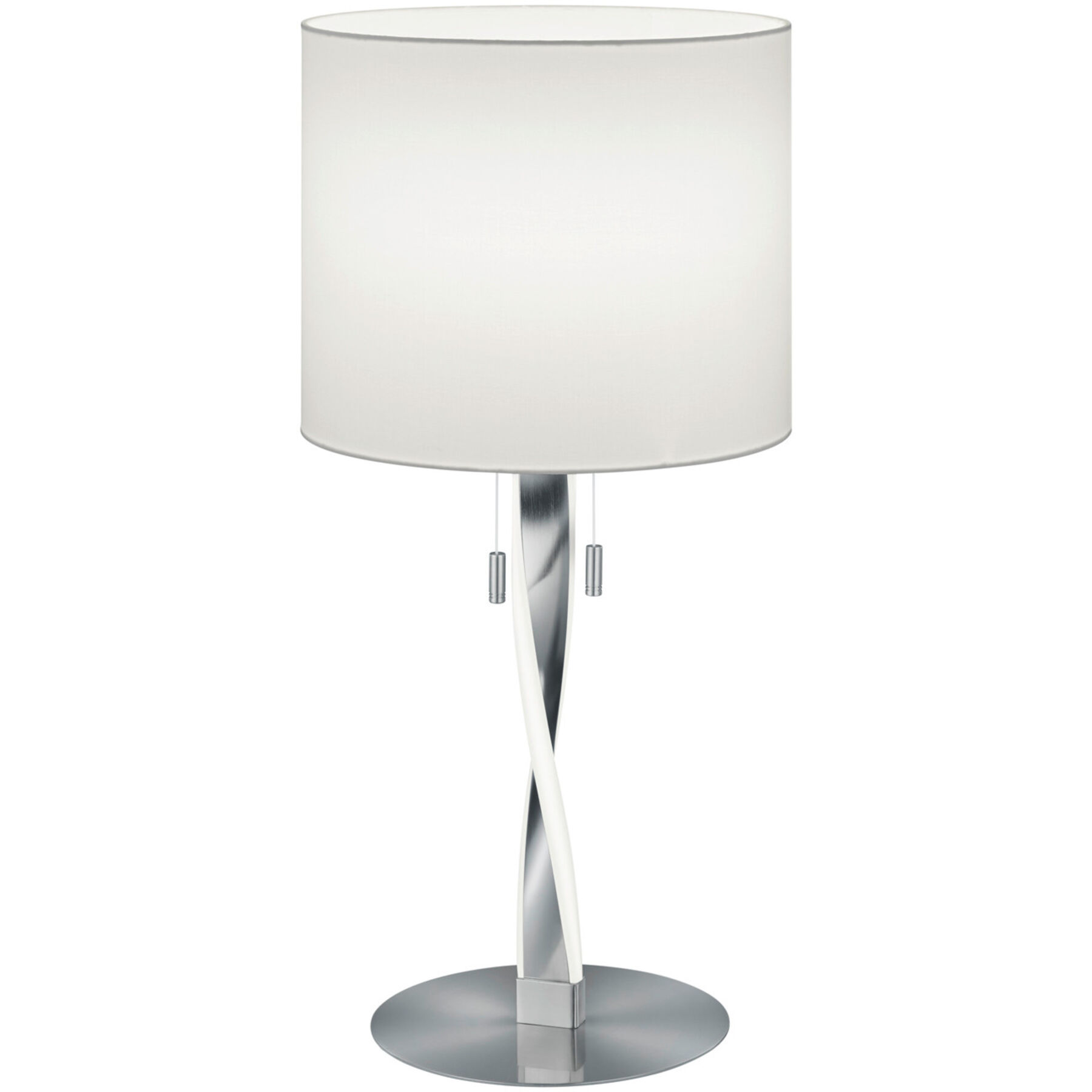 Tischlampe Sanin Nickel matt Metall H 62 cm - Lichtfarbe: Warmweiss
