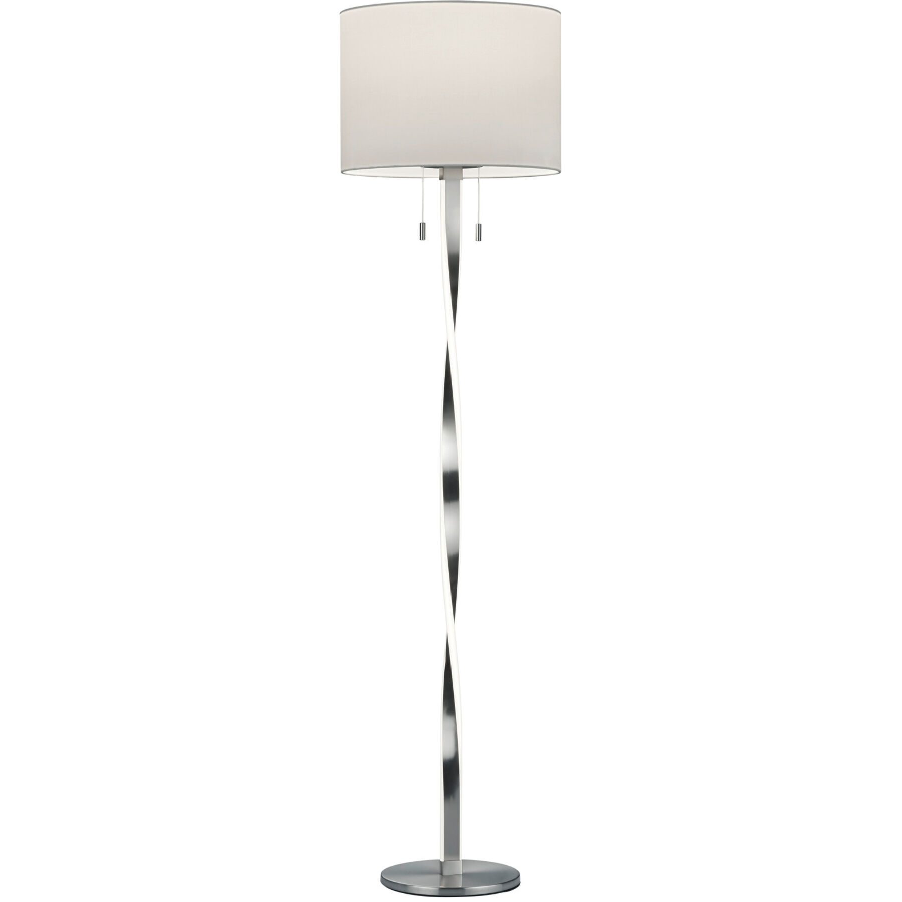 Stehlampe Sanin Nickel matt Metall H 160.5 cm - Lichtfarbe: Warmweiss