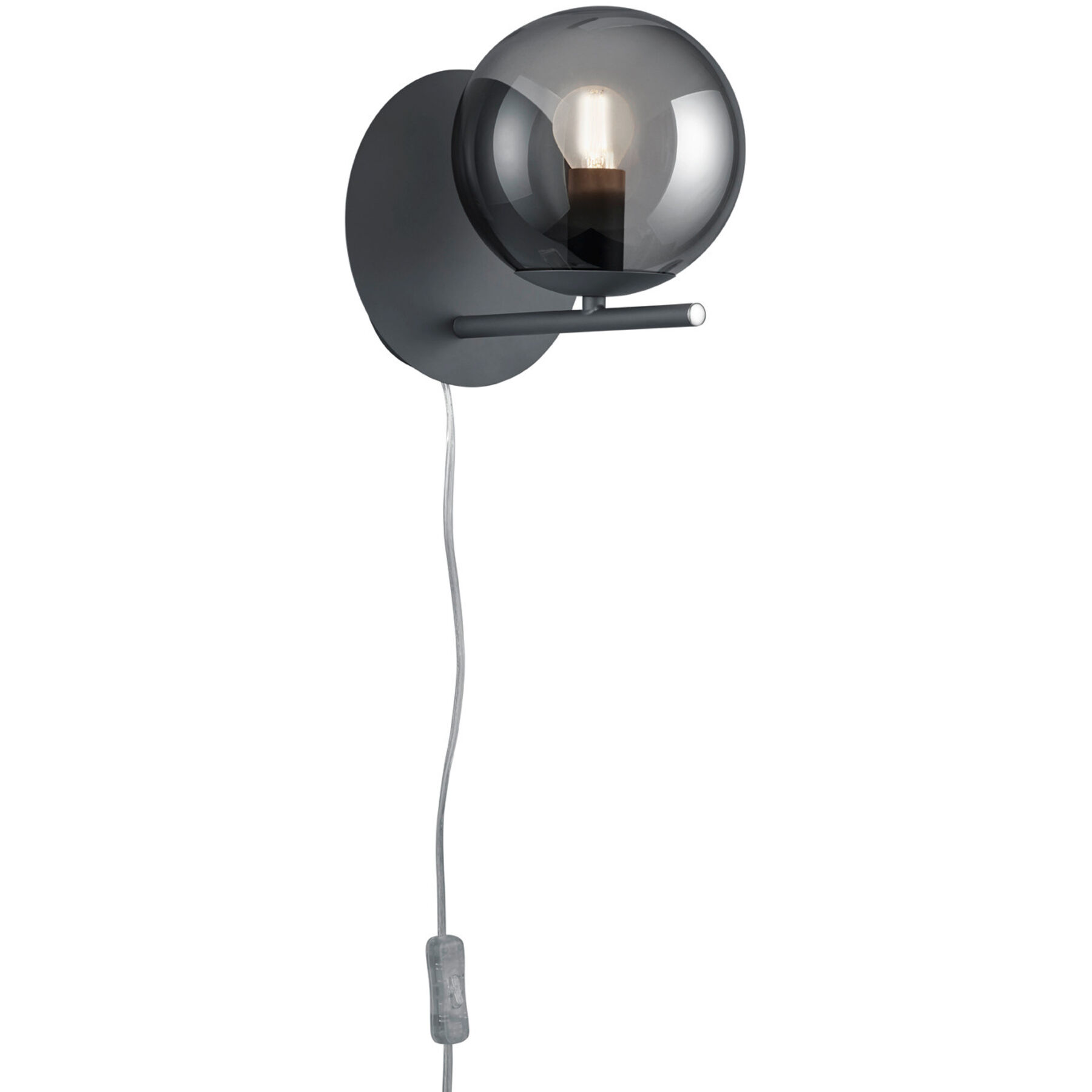 Wandlampe Reya anthrazit Metall B 18 cm