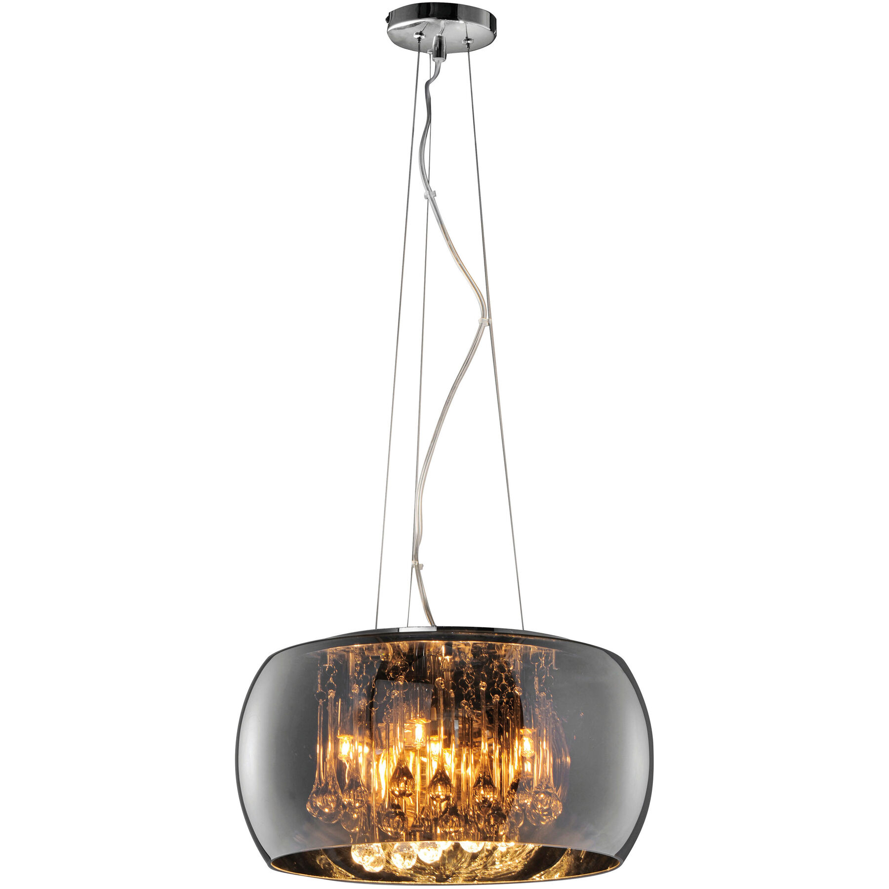 Pendellampe Bania chrom Glas B 40 cm