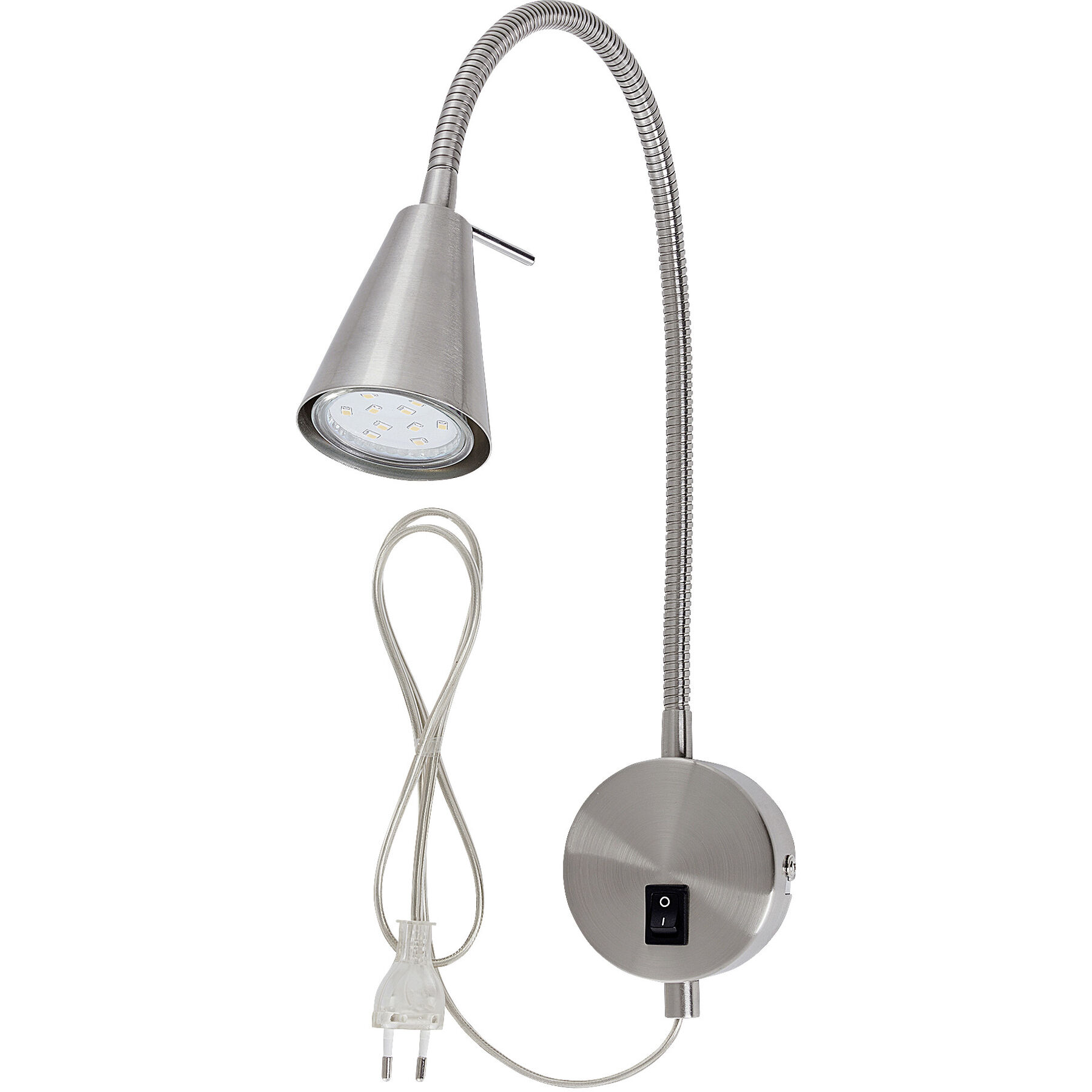 Wandlampe Conico Silber Metall 400 lm B 8 cm - LED - Lichtfarbe: Warmweiss - LED Energiesparlampen