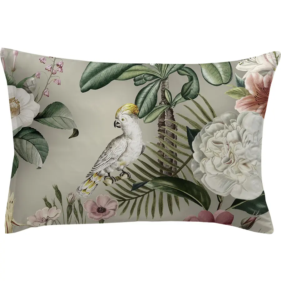 Kissenbezug Botanical Bunt Blumenmuster/Tiermuster Baumwolle B 65 T 65 cm