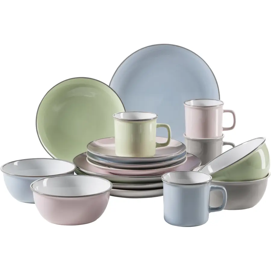 Geschirr-Set Maila Farbig Porzellan 16 Stk