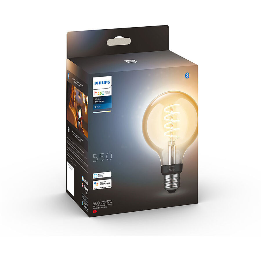 Philips Hue Philips Hue LED-Glühlampe Filament E27 Globe 7 W