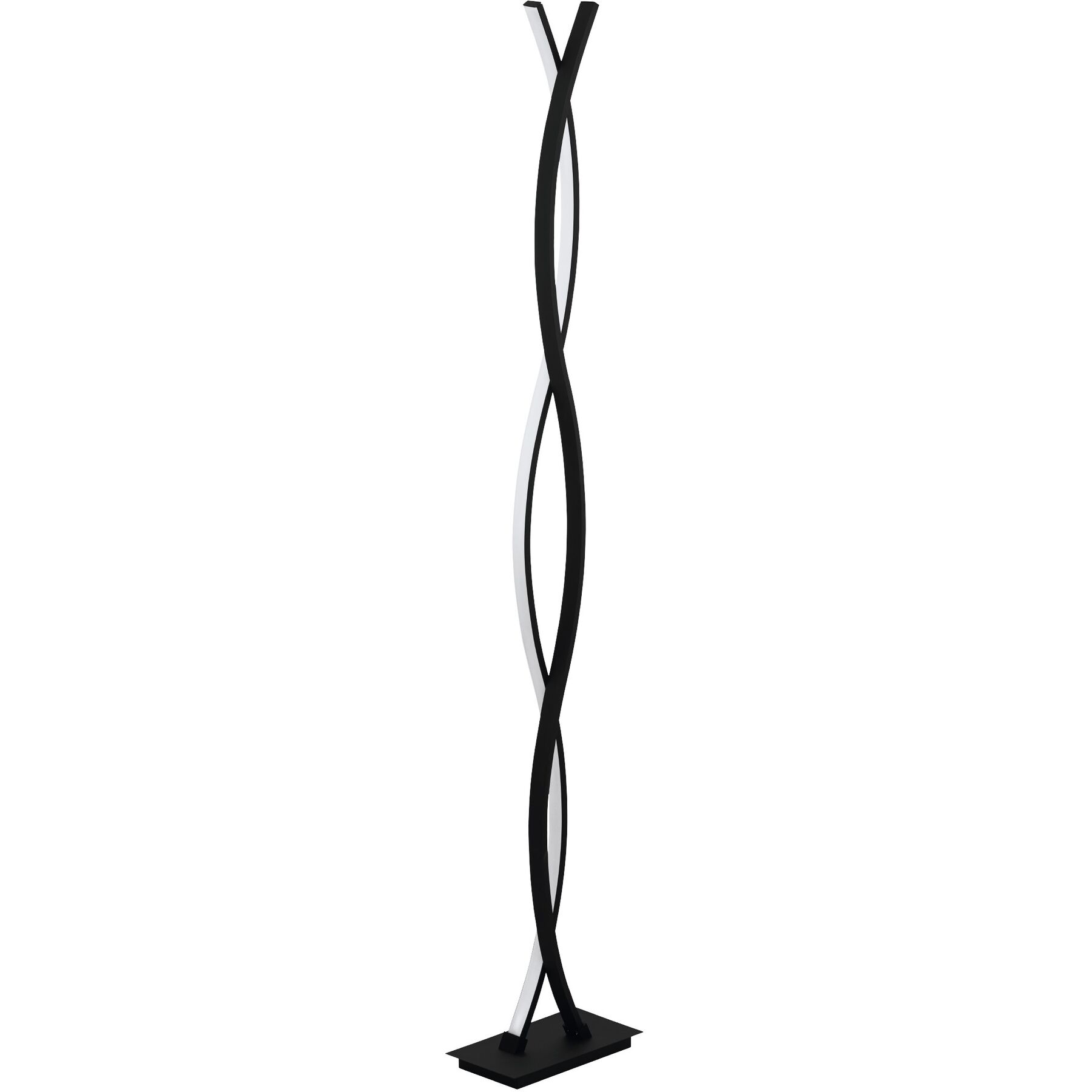 Eglo Stehlampe Lasana 3 Schwarz/weiss Aluminium/Stahl/Kunststoff 3400 lm H 142 cm - LED - Lichtfarbe: Warmweiss - LED Energiesparlampen