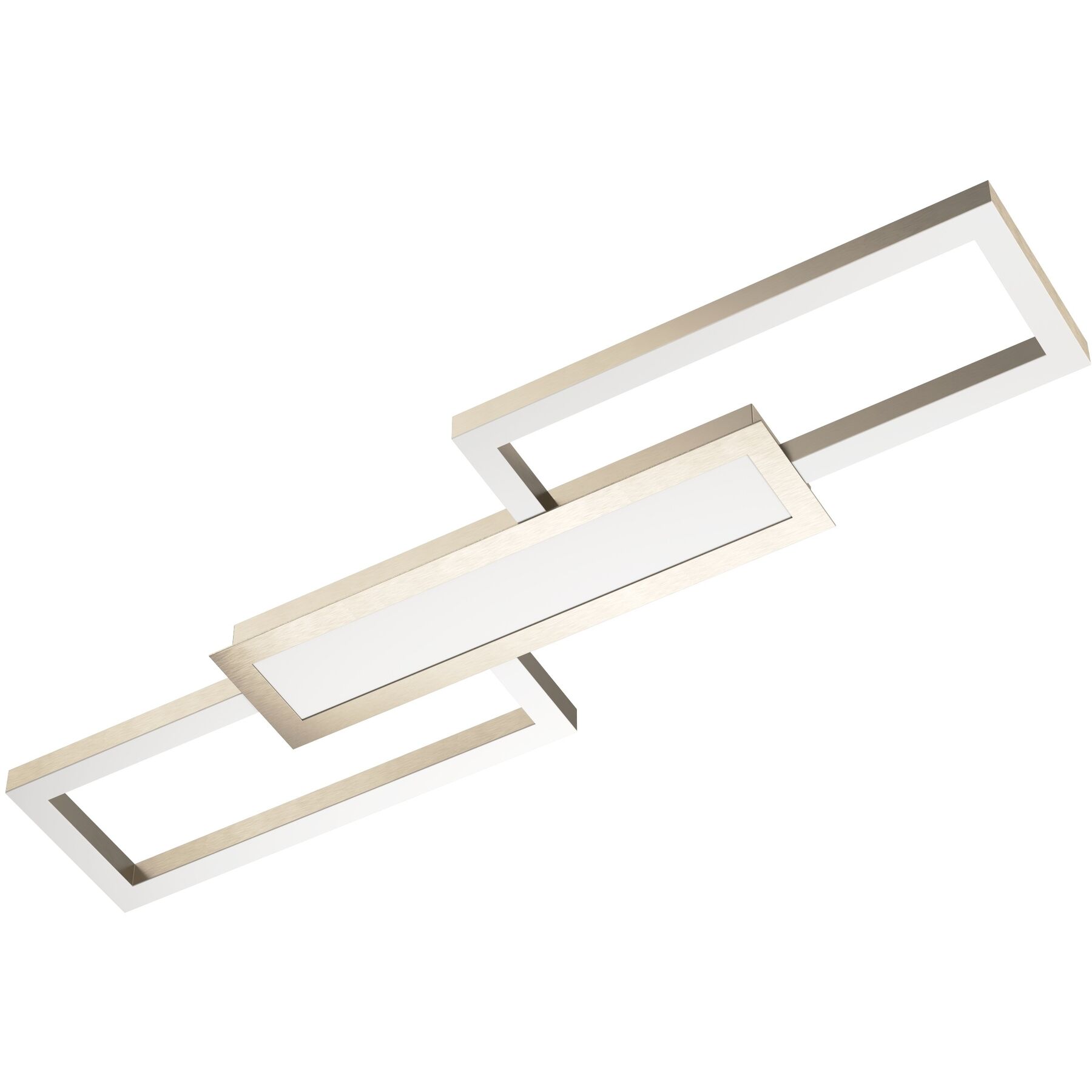 Eglo Deckenlampe Monirote Nickel matt Aluminium/Stahl/Kunststoff 4450 lm Dimmbar - LED - Lichtfarbe: Warmweiss - Kaltes Tagesweiss- LED