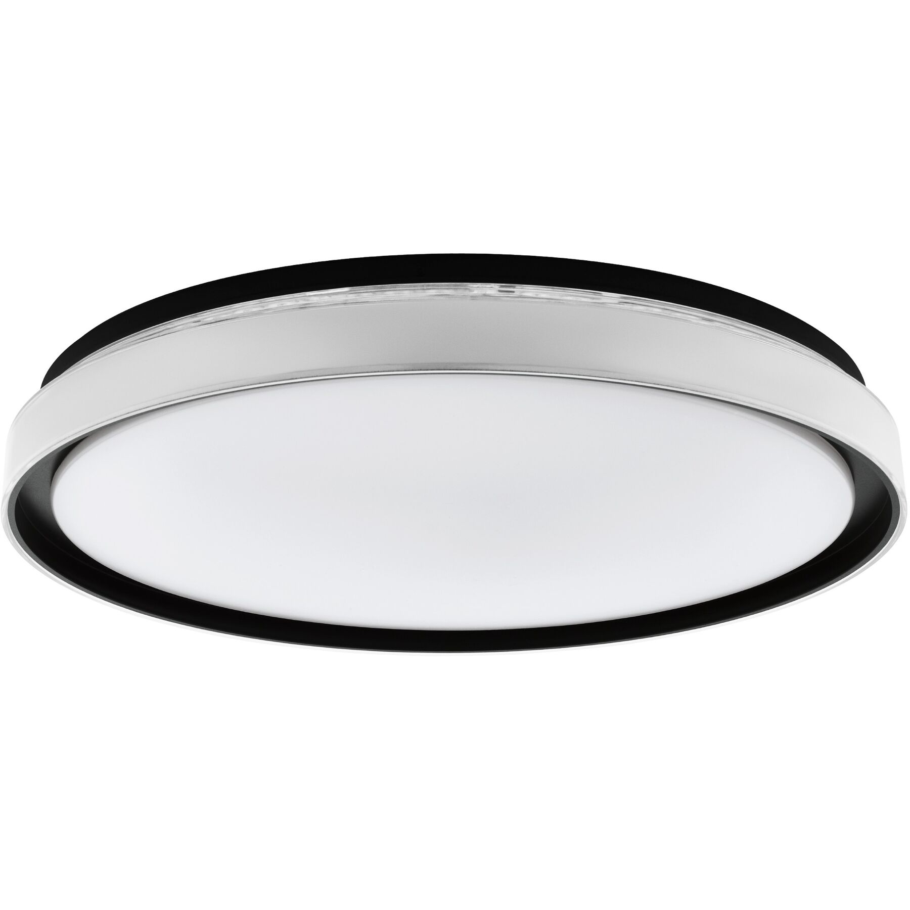 Eglo Deckenlampe Seluci Schwarz/weiss Kunststoff/Stahl 4600 lm Dimmbar - LED- LED Energiesparlampe