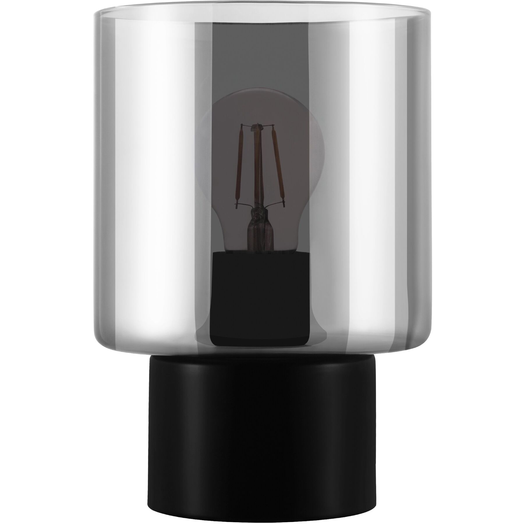 Eglo Tischlampe Gorosiba Schwarz/transparent Glas/Stahl