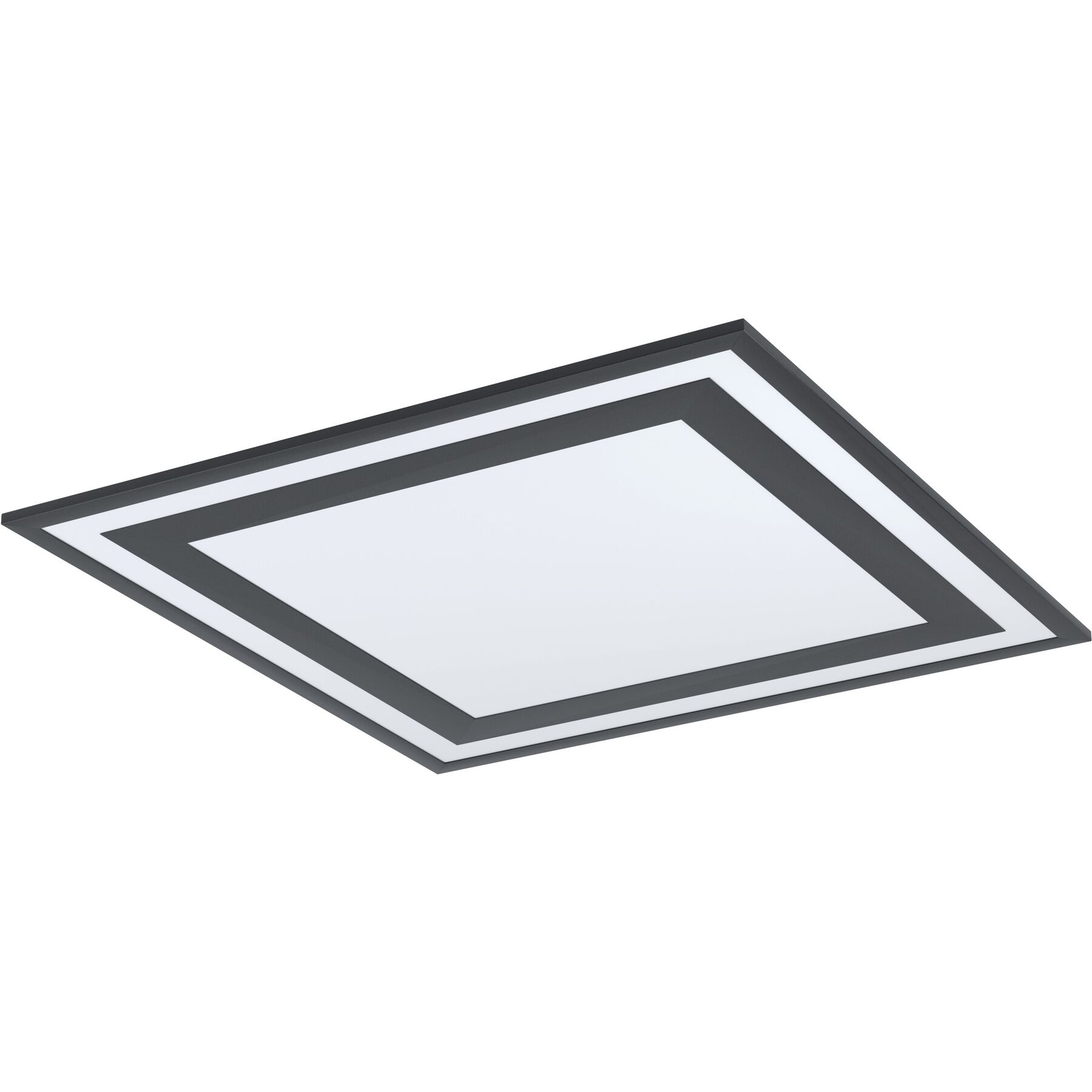Eglo Deckenlampe Savatarila Schwarz/weiss Aluminium/Kunststoff 4600 lm B 59.5 cm - LED - Lichtfarbe: Helles Neutralweiss- LED Energiesparlampe