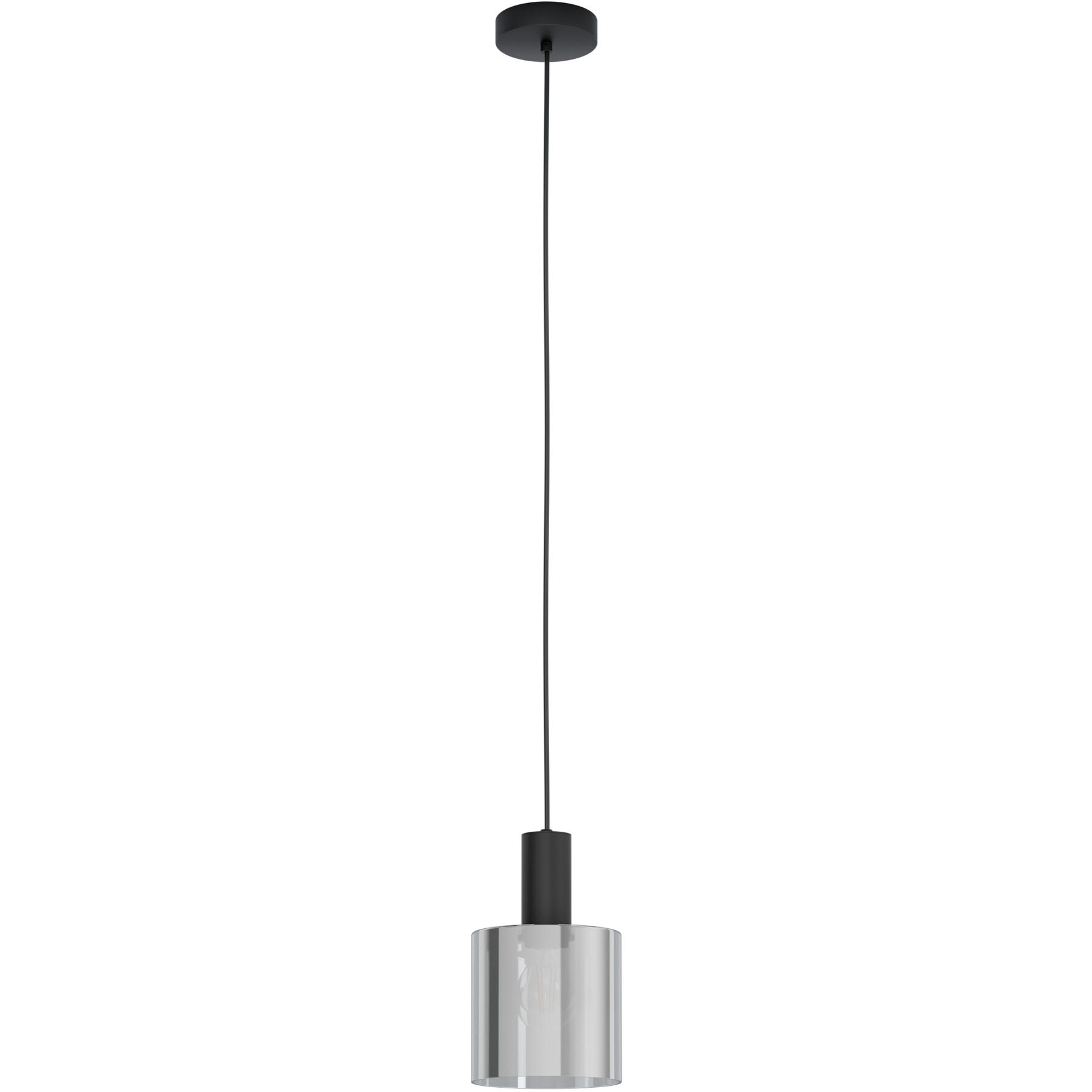 Eglo Pendellampe Gorosiba Schwarz/transparent Glas/Stahl