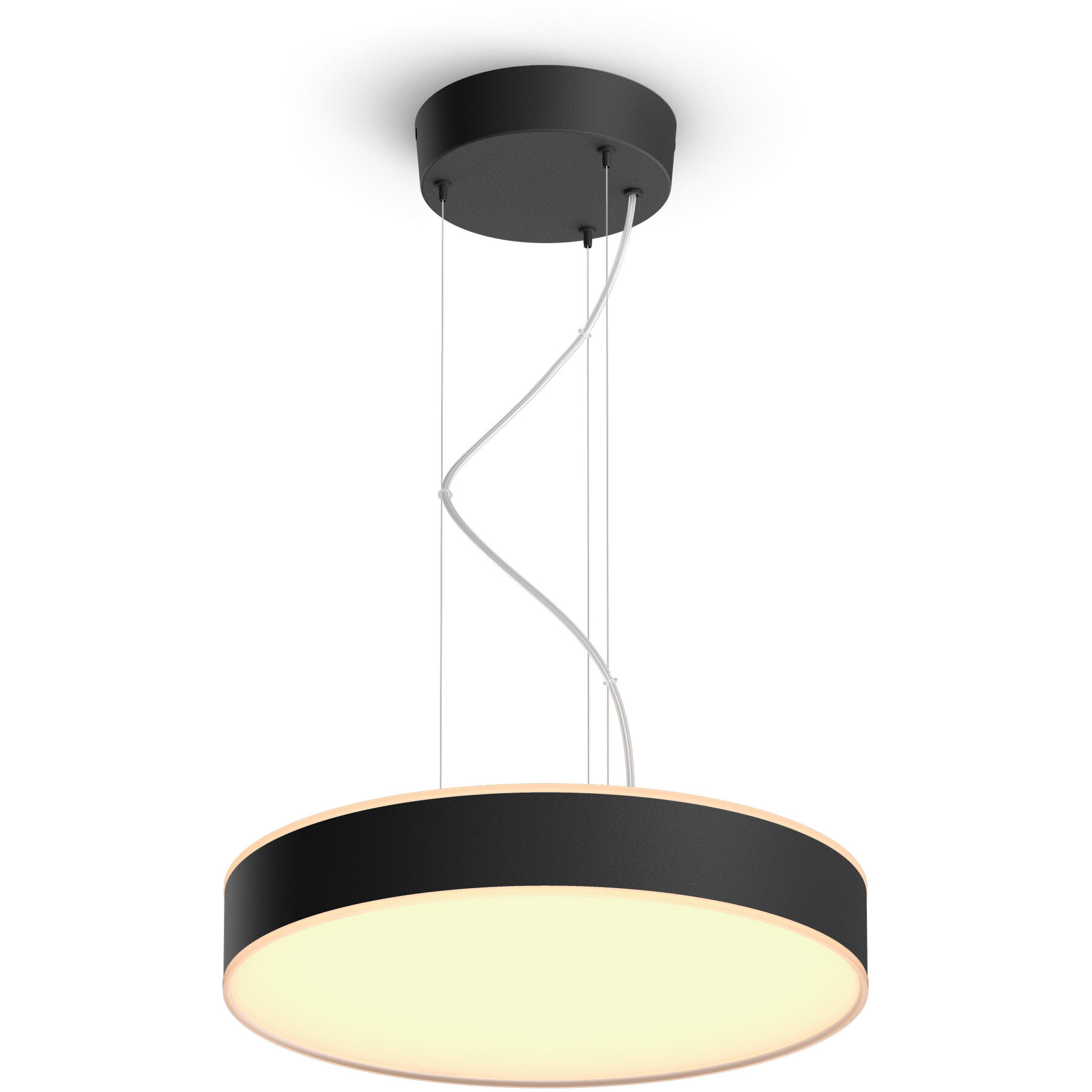 Pendellampe Philips Hue Schwarz Metall/Kunststoff 4300 lm Dimmbar B 42.5 cm - LED - Lichtfarbe: Warmweiss - Kaltes Tagesweiss- LED Energiesparlampe