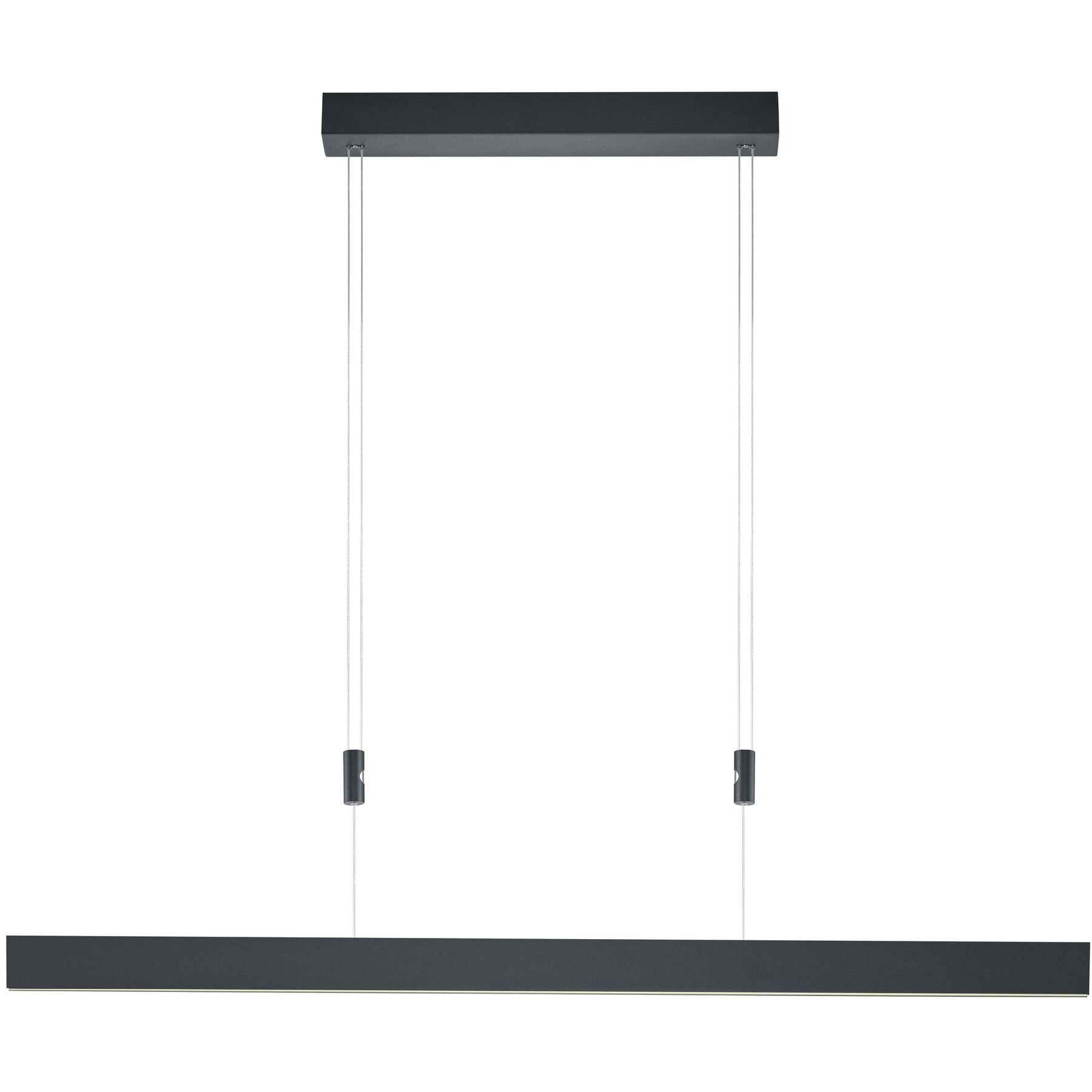 Pendellampe Delta schwarz Metall 3000 lm B 100 cm - LED - Lichtfarbe: Extra warmweiss - LED Energiesparlampen