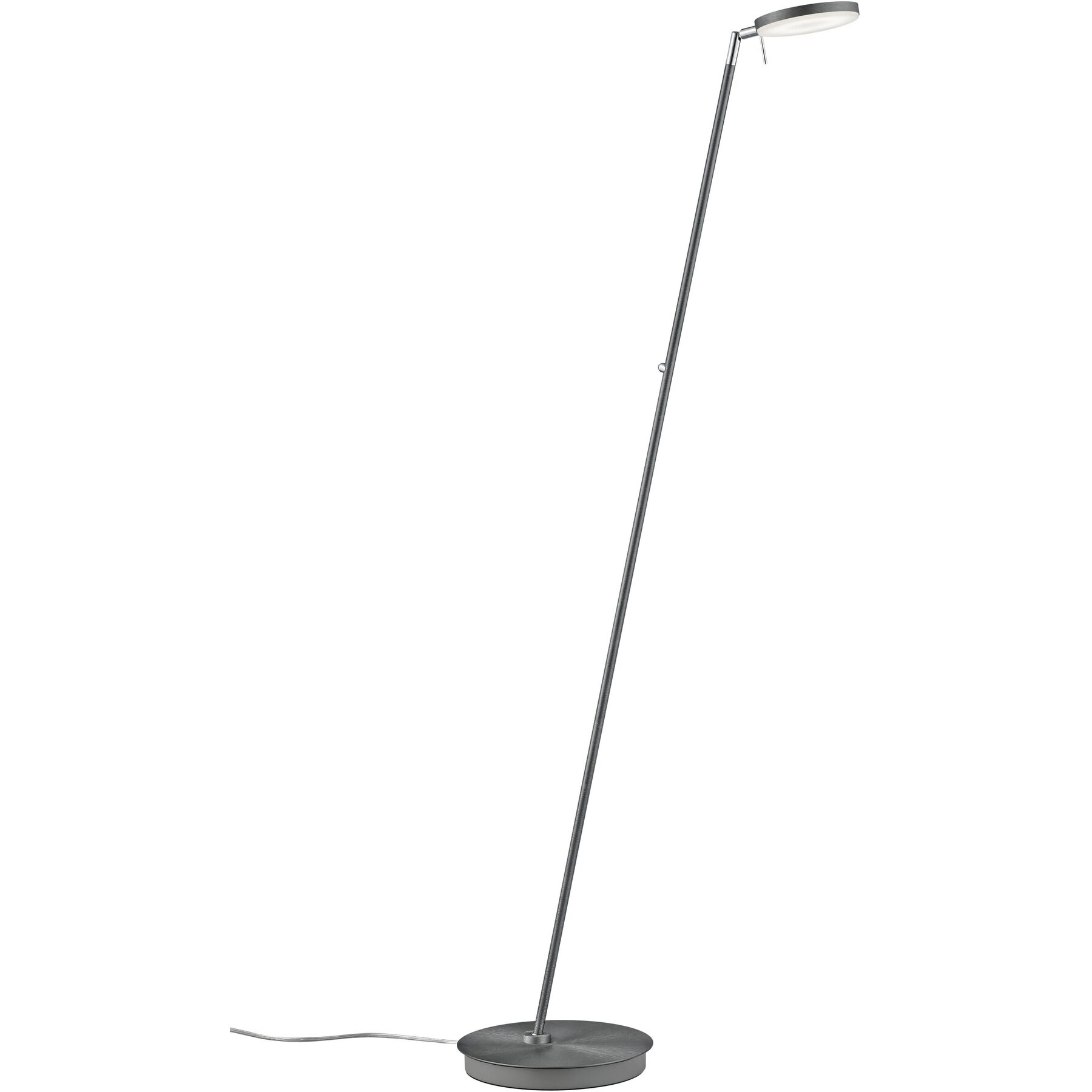 Leselampe Omega Anthrazit Metall 1900 lm Dimmbar H 140 cm - LED - Lichtfarbe: Warmweiss - LED Energiesparlampen