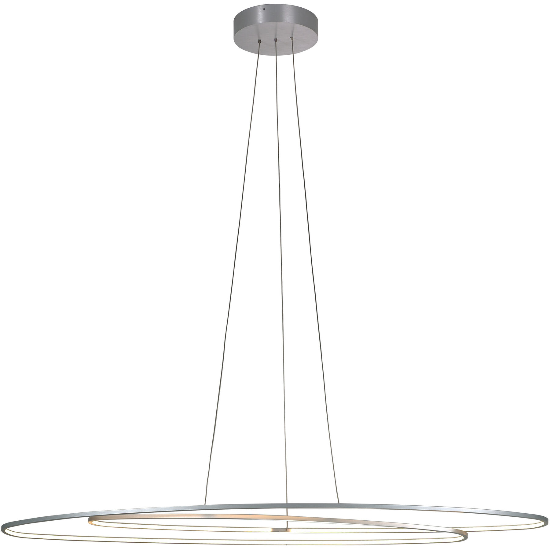 Bopp Pendellampe Flair Aluminium geschliffen Aluminium 5979 lm Dimmbar B 30 cm - LED - Lichtfarbe: Extra warmweiss - LED Energiesparlampen