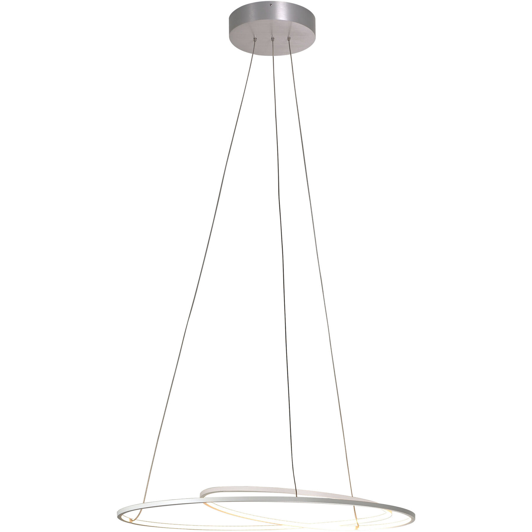 Bopp Pendellampe At Aluminium geschliffen Aluminium 3050 lm Dimmbar B 70 cm - LED - Lichtfarbe: Extra warmweiss - LED Energiesparlampen