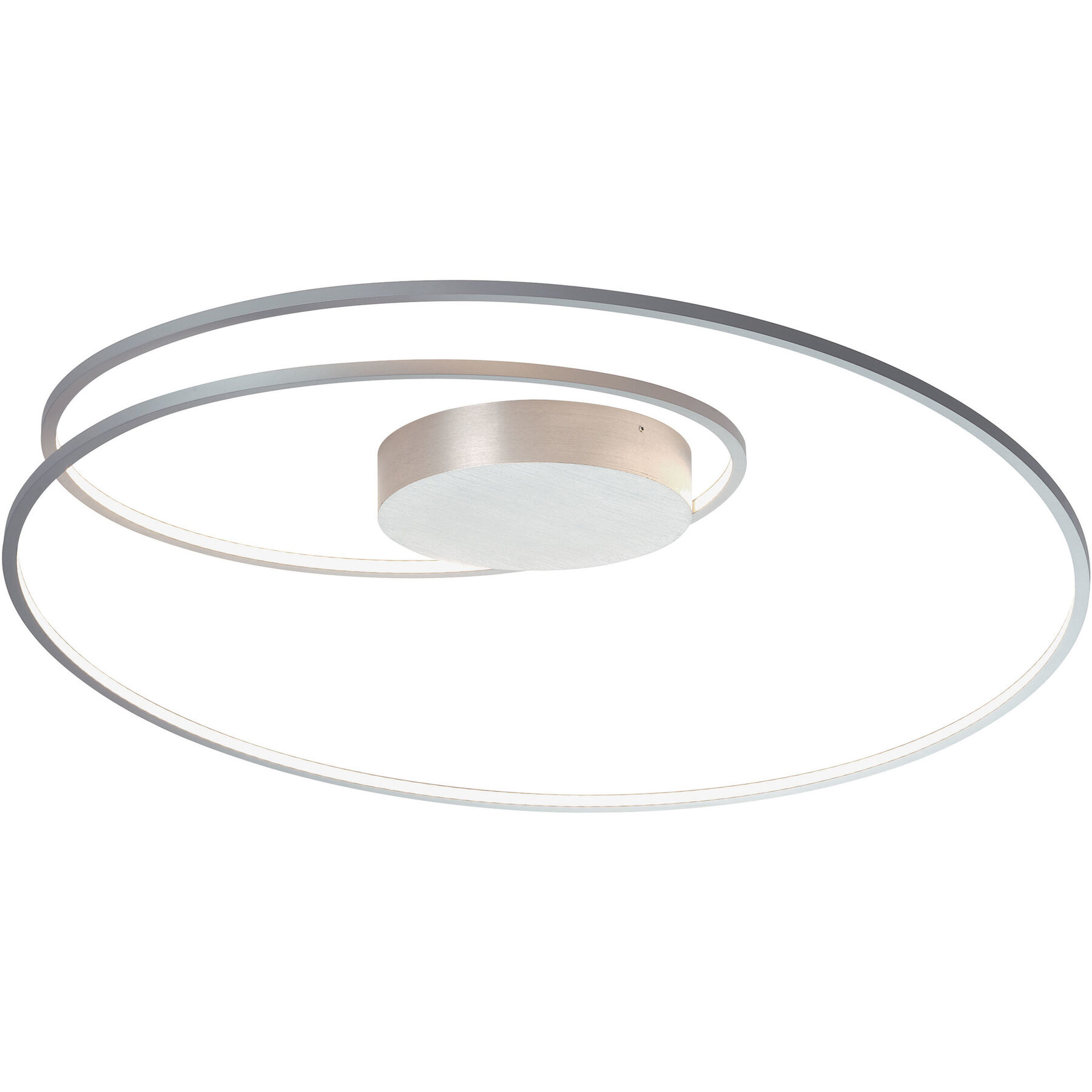 Bopp Deckenlampe At Aluminium geschliffen Aluminium 4400 lm Dimmbar B 70 cm - LED - Lichtfarbe: Extra warmweiss - LED Energiesparlampen