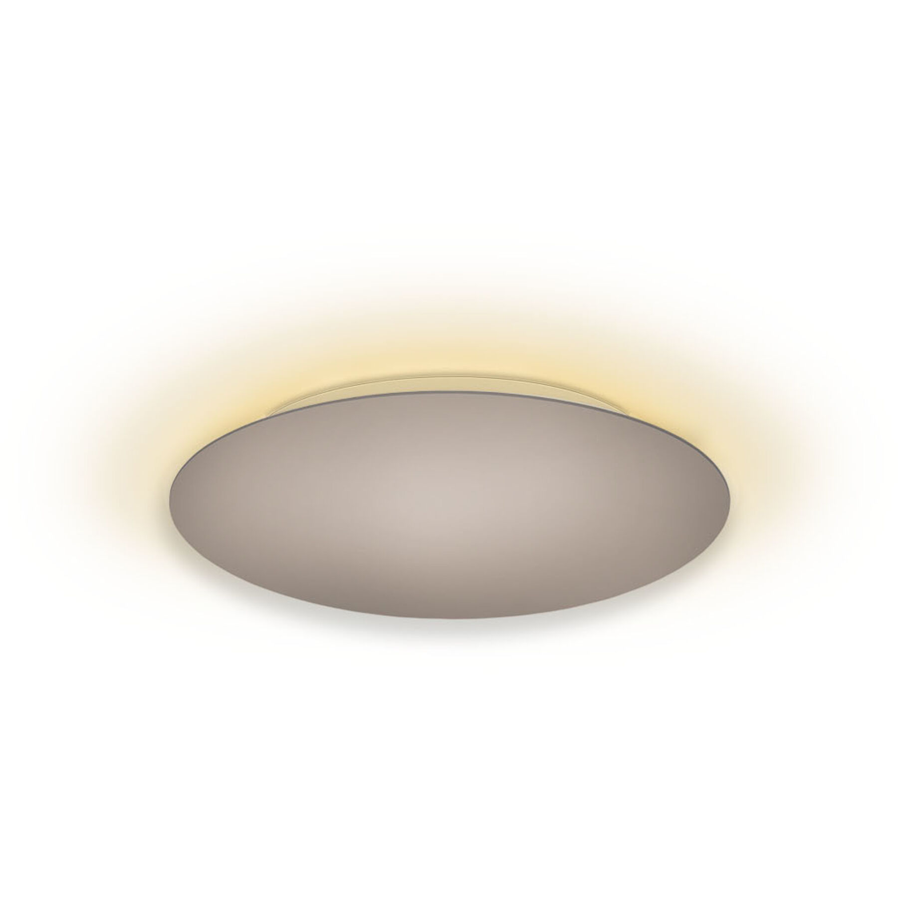 Escale Deckenlampe Blade taupe Aluminium 2000 lm Dimmbar B 34 cm - LED - Lichtfarbe: Extra warmweiss - LED Energiesparlampen